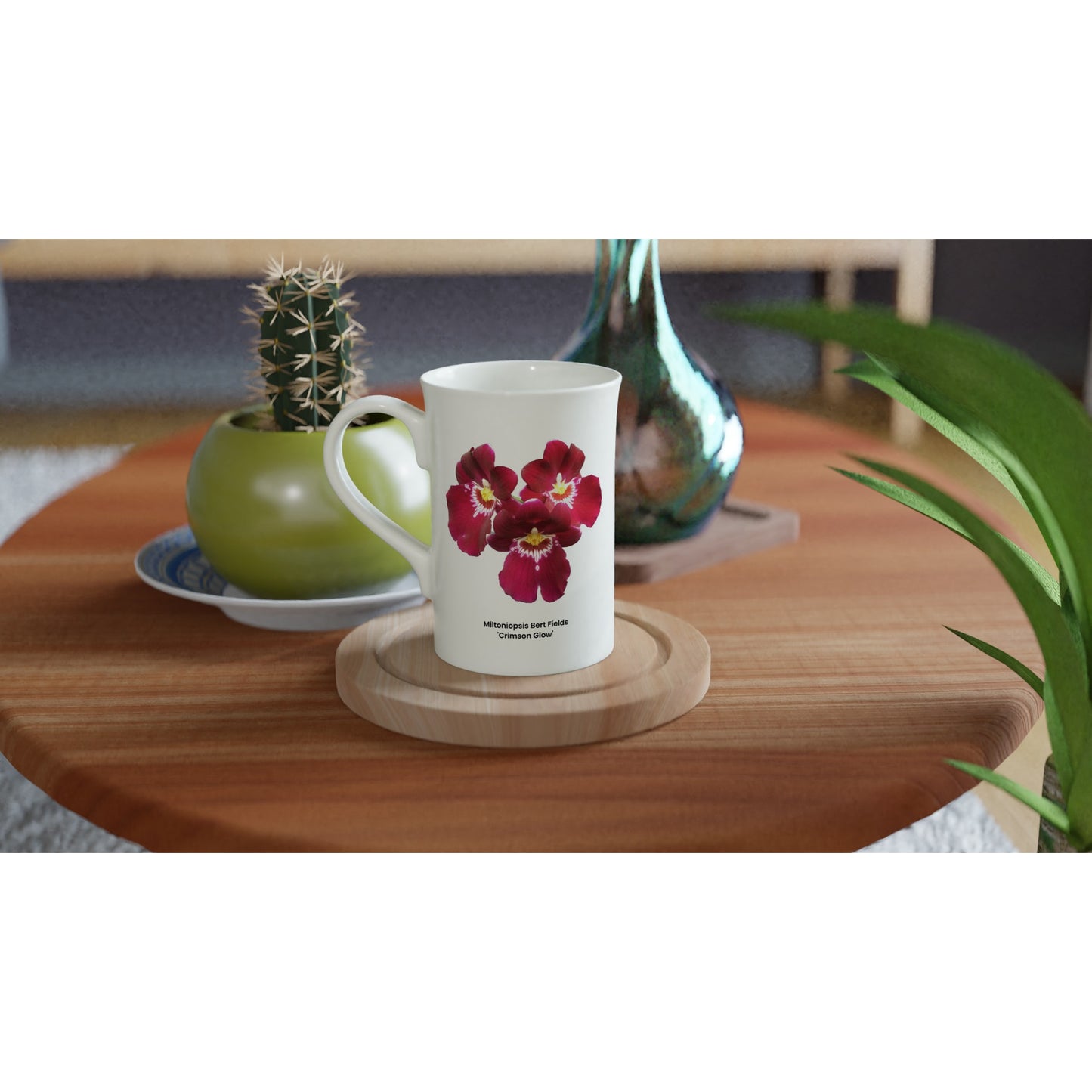 Miltoniopsis Bert Fields 'Crimson Glow' Orchid Porcelain Mug