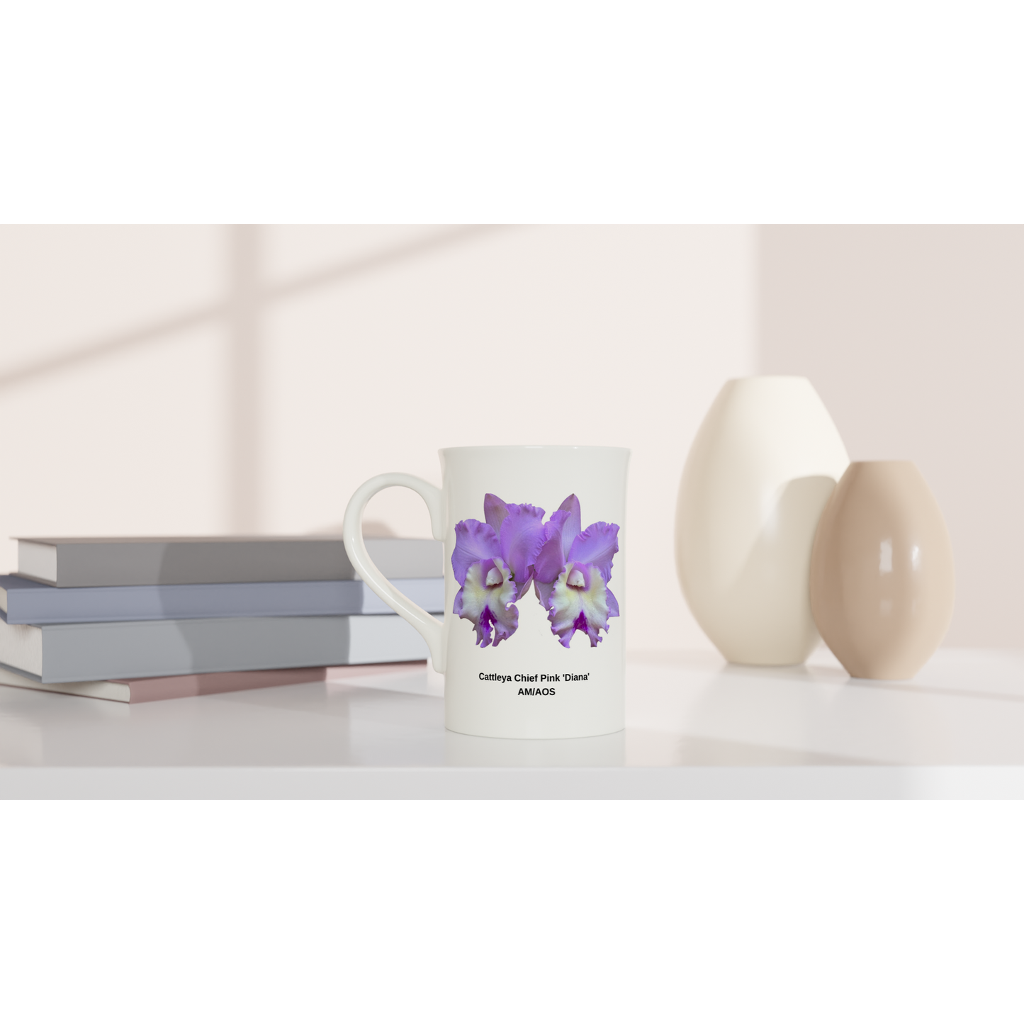 Cattleya Chief Pink 'Diana' Orchid Porcelain Mug