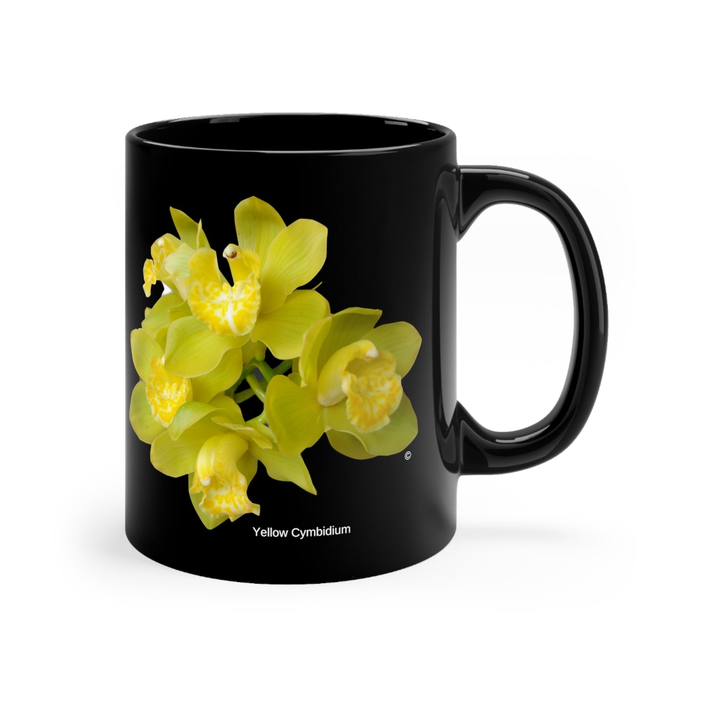 Yellow Cymbidium Orchid Coffee Mug