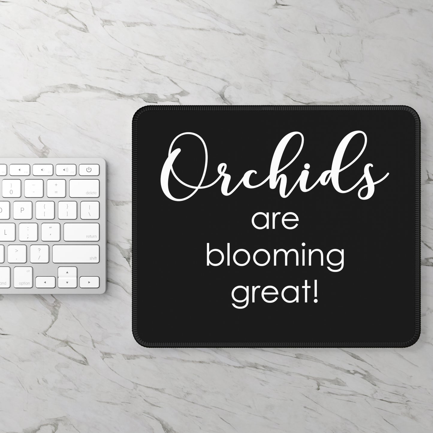 Blooming Great Orchid Black Mouse Pad