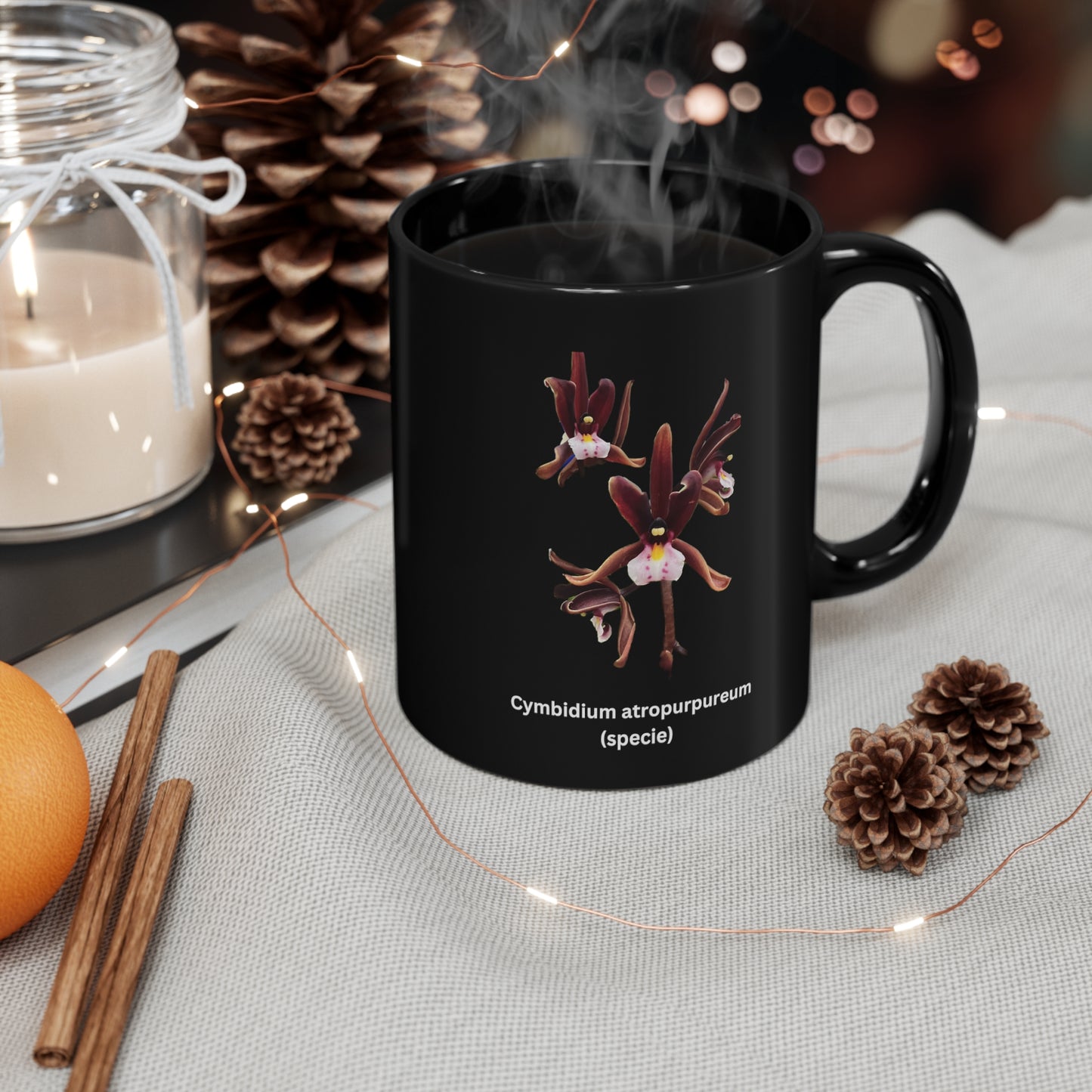 Cymbidium atropurpureum Orchid Coffee Mug