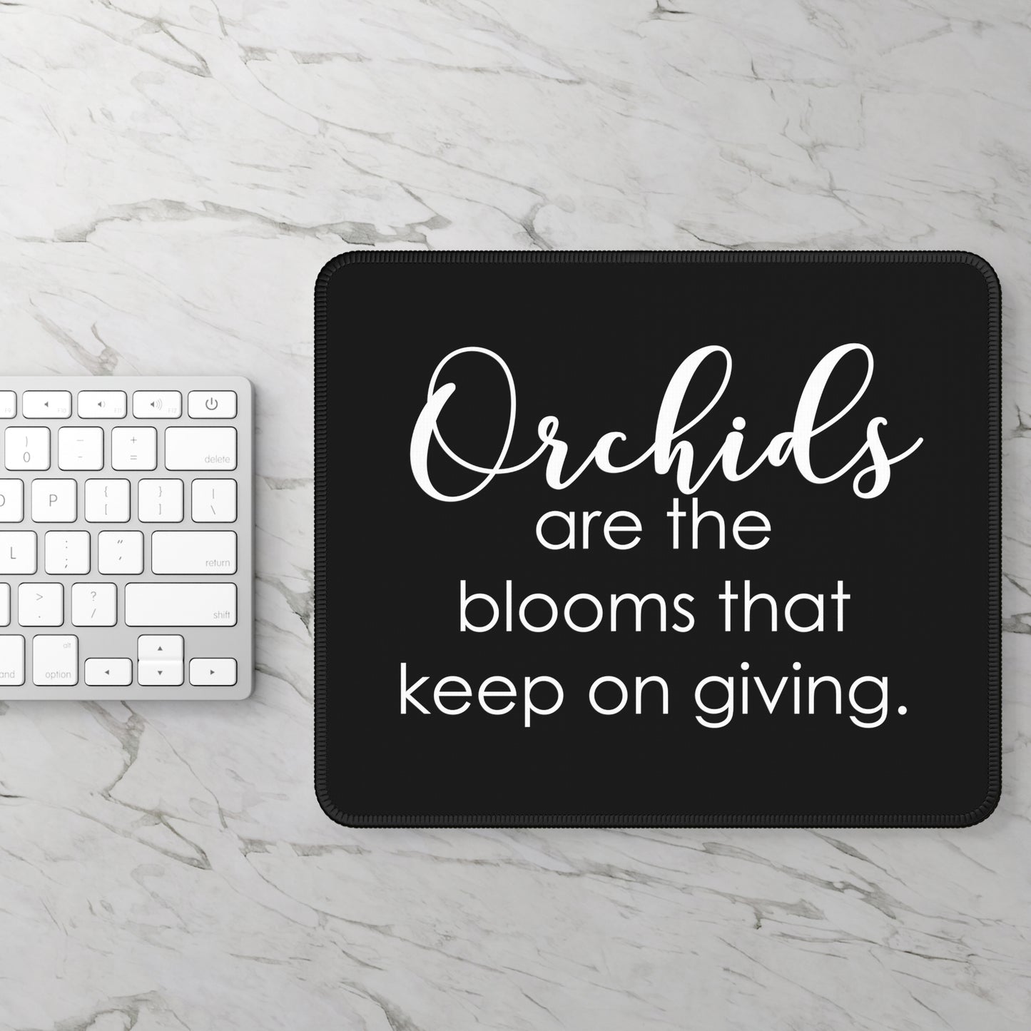 Keep On Giving Orchid Mouse Pad