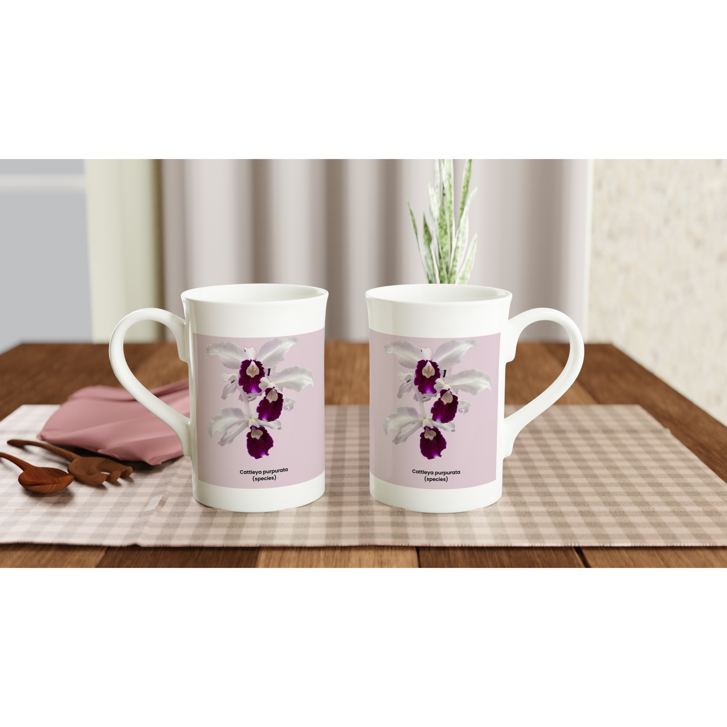 Cattleya purpurata Orchid Pink Porcelain Mug