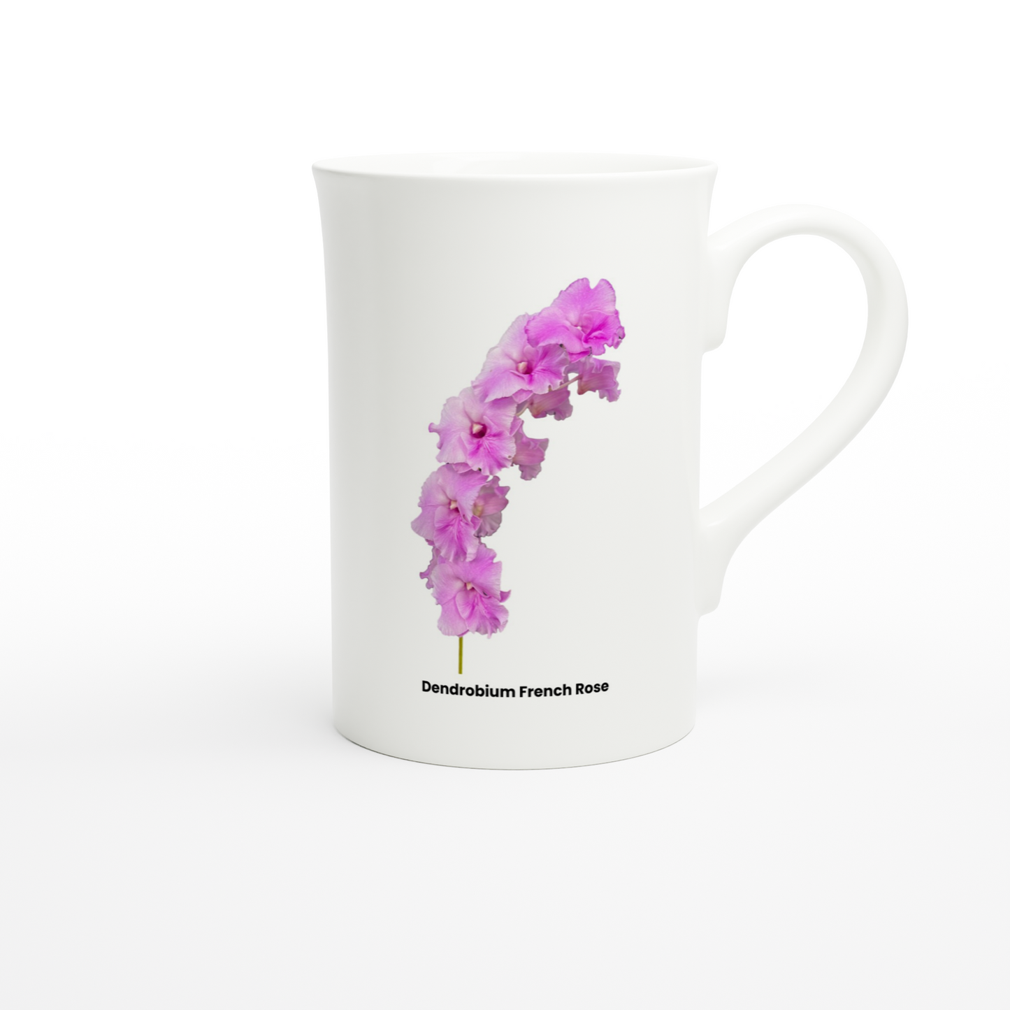 Dendrobium French Rose Orchid Porcelain Mug