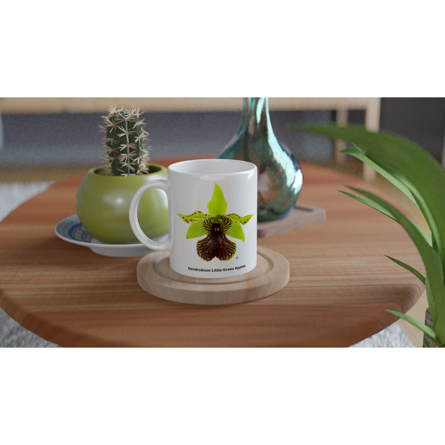 Dendrobium Little Green Apples Orchid Coffee Mug