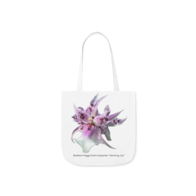 Bea. Peggy Ruth Carpenter "Morning Joy" Orchid Tote Bag