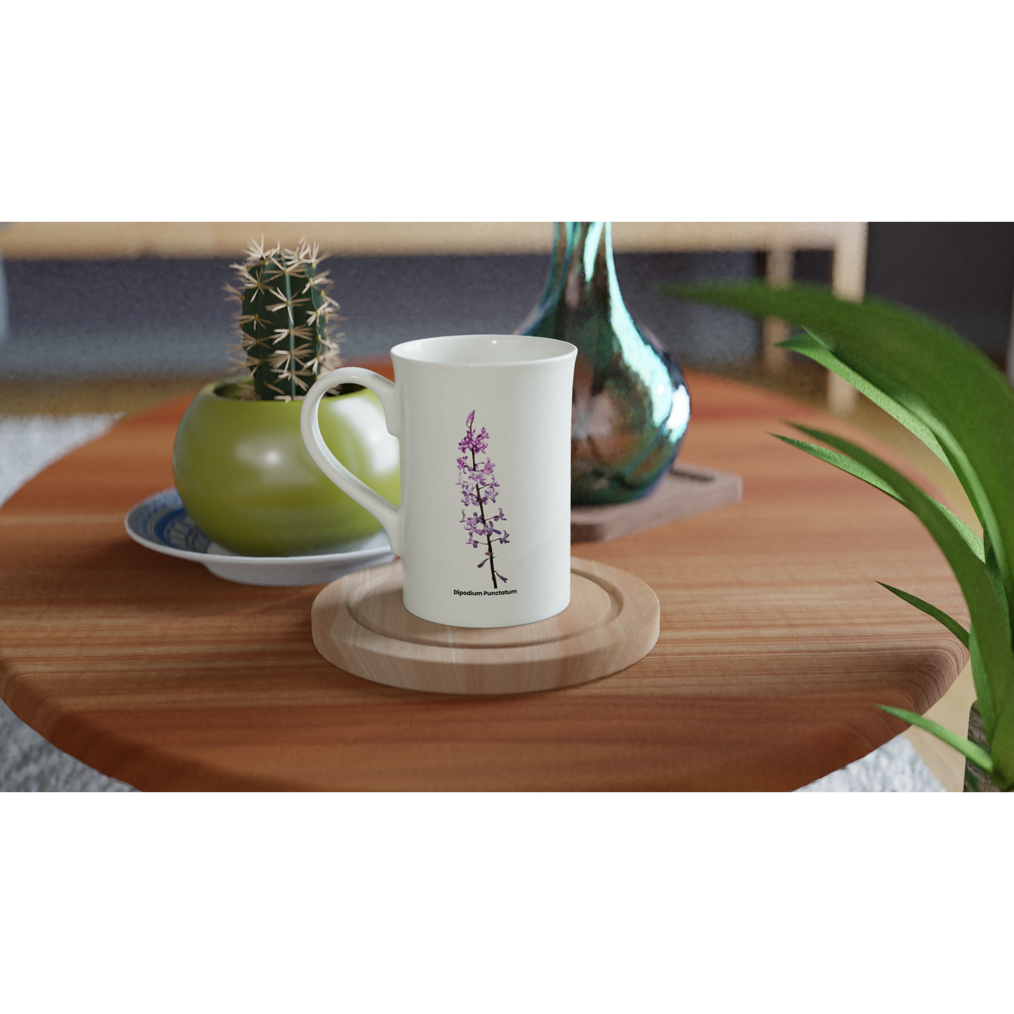 Dipodium Punctatum Orchid Porcelain Mug