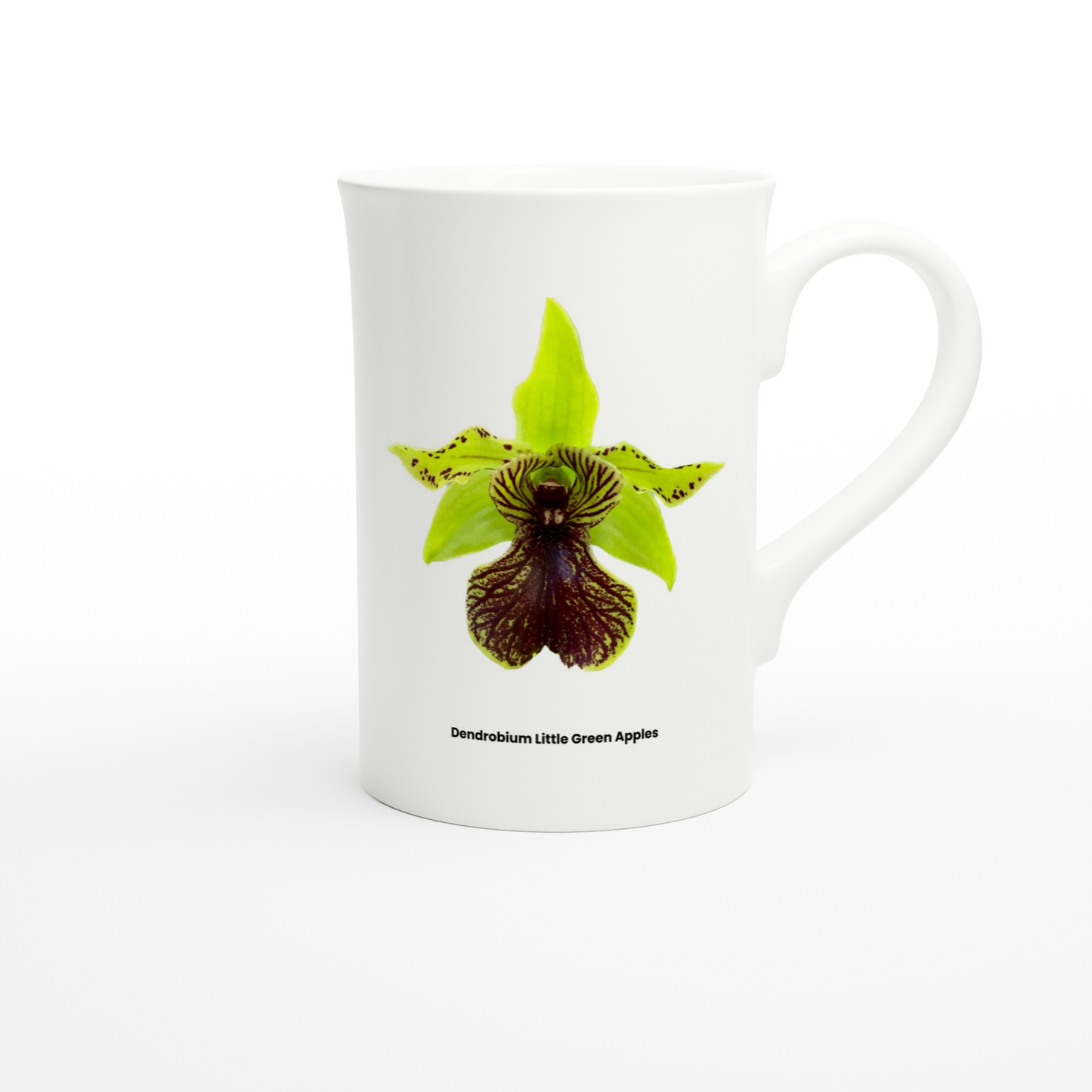 Dendrobium Little Green Apples Orchid Porcelain Mug