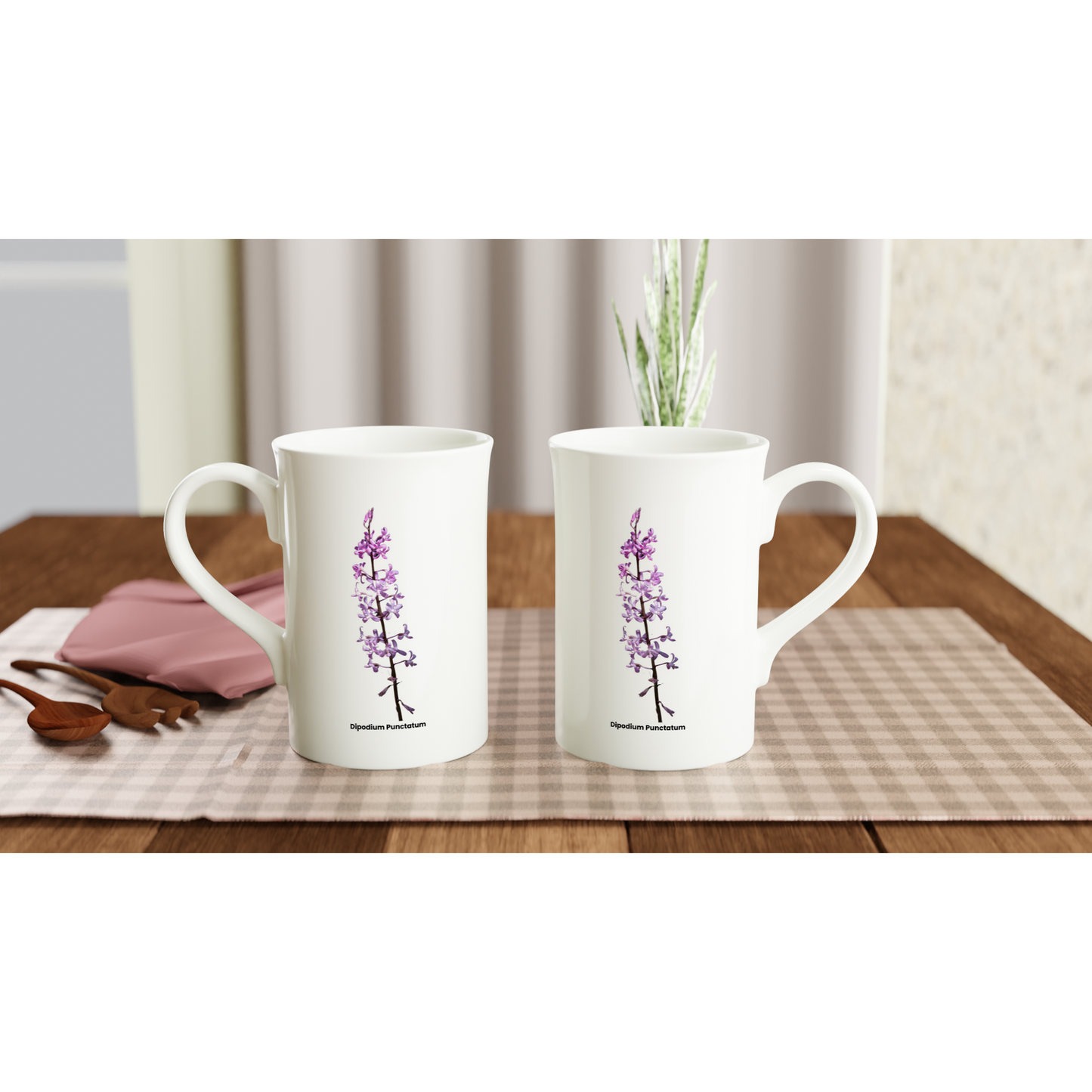 Dipodium Punctatum Orchid Porcelain Mug