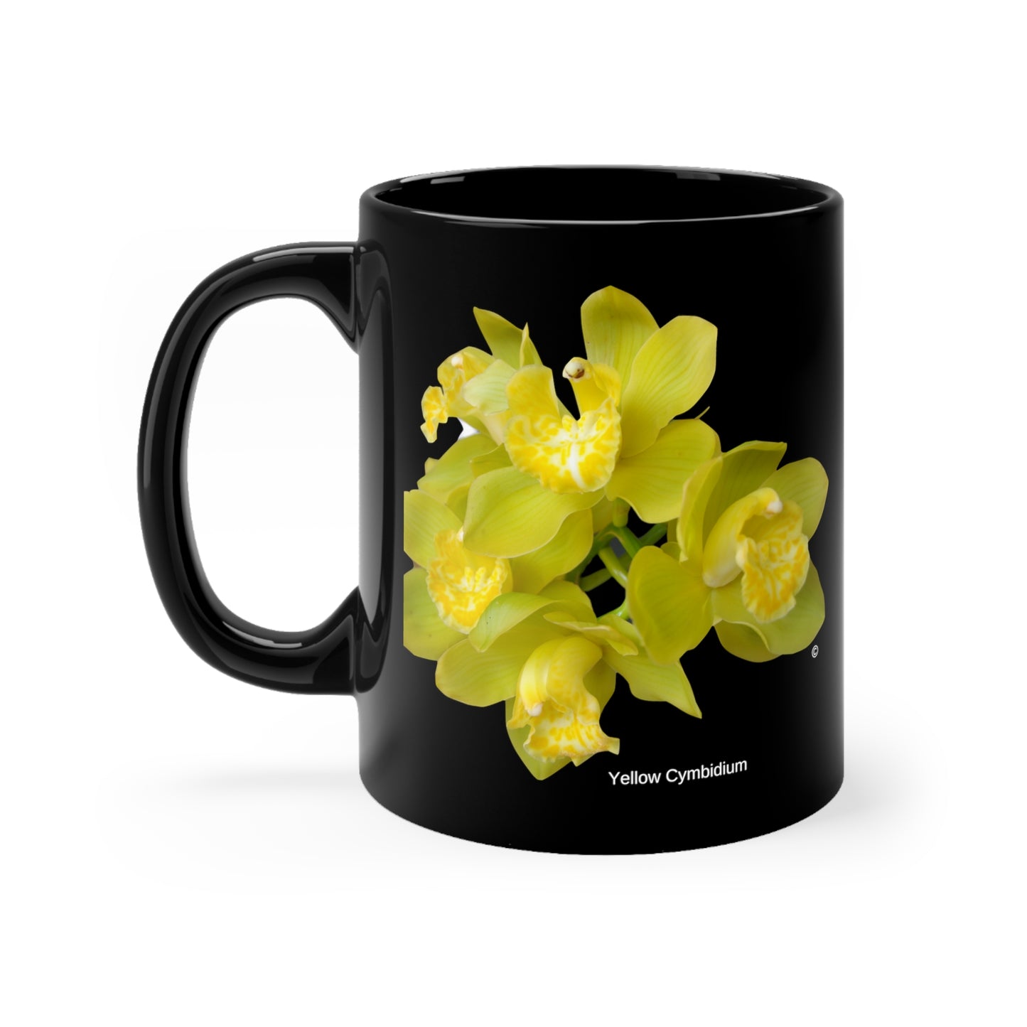 Yellow Cymbidium Orchid Coffee Mug