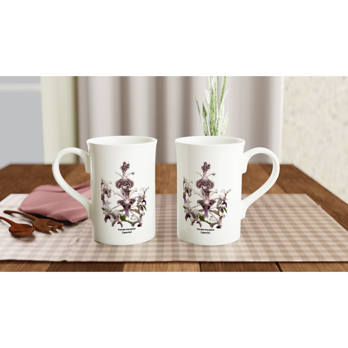 Vanda tricolor Orchid Porcelain Mug