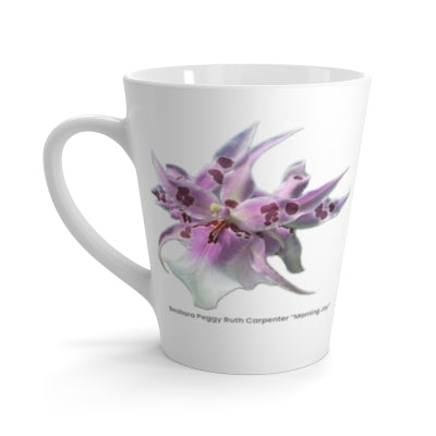 Bea. Peggy Ruth Carpenter "Morning Joy" Orchid Latte Mug