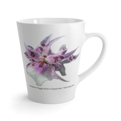 Bea. Peggy Ruth Carpenter "Morning Joy" Orchid Latte Mug