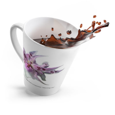 Bea. Peggy Ruth Carpenter "Morning Joy" Orchid Latte Mug