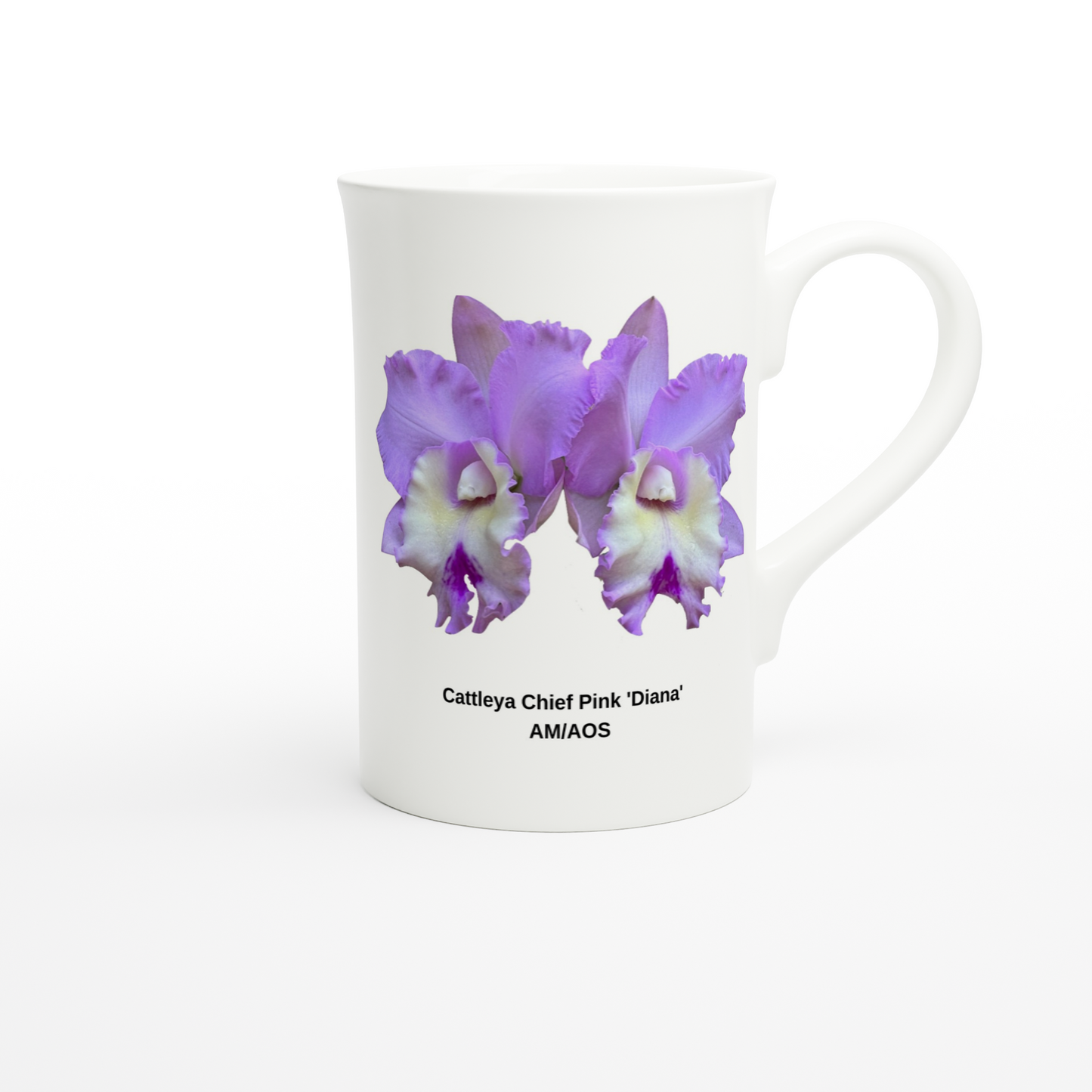 Cattleya Chief Pink 'Diana' Orchid Porcelain Mug