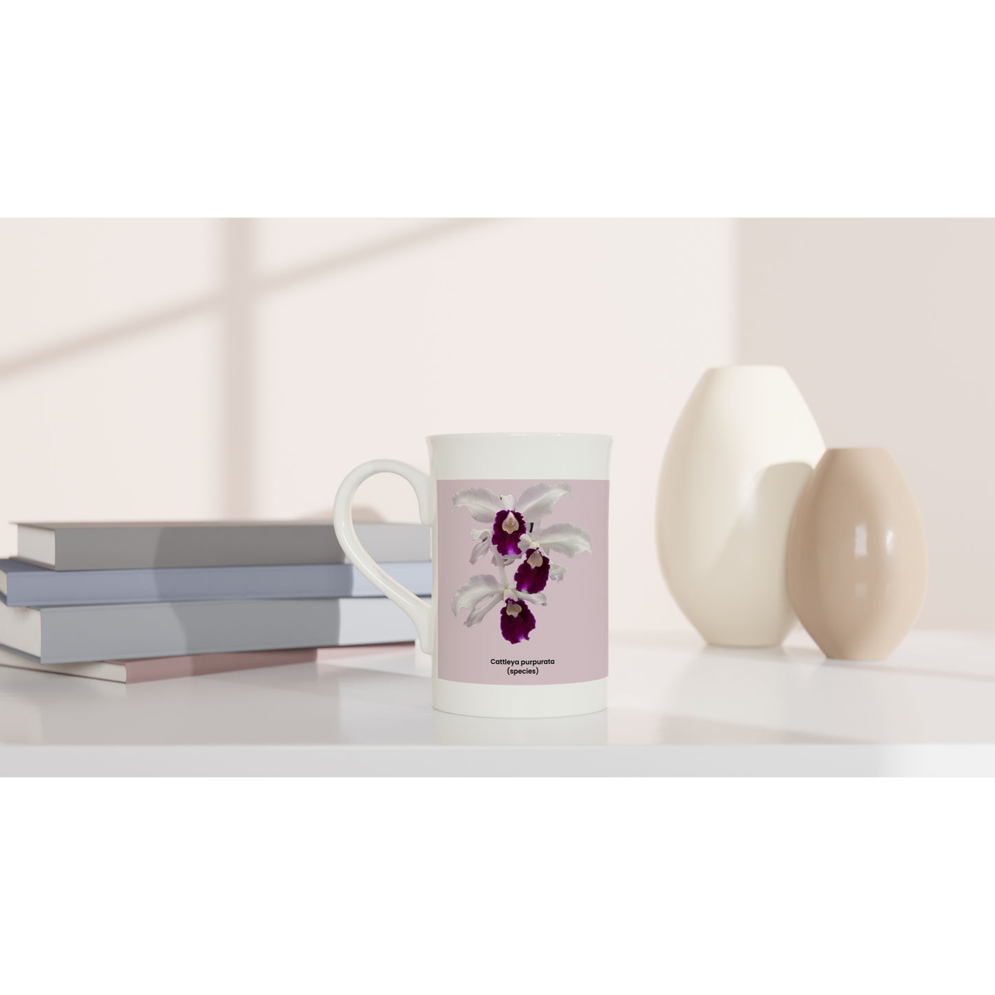 Cattleya purpurata Orchid Pink Porcelain Mug