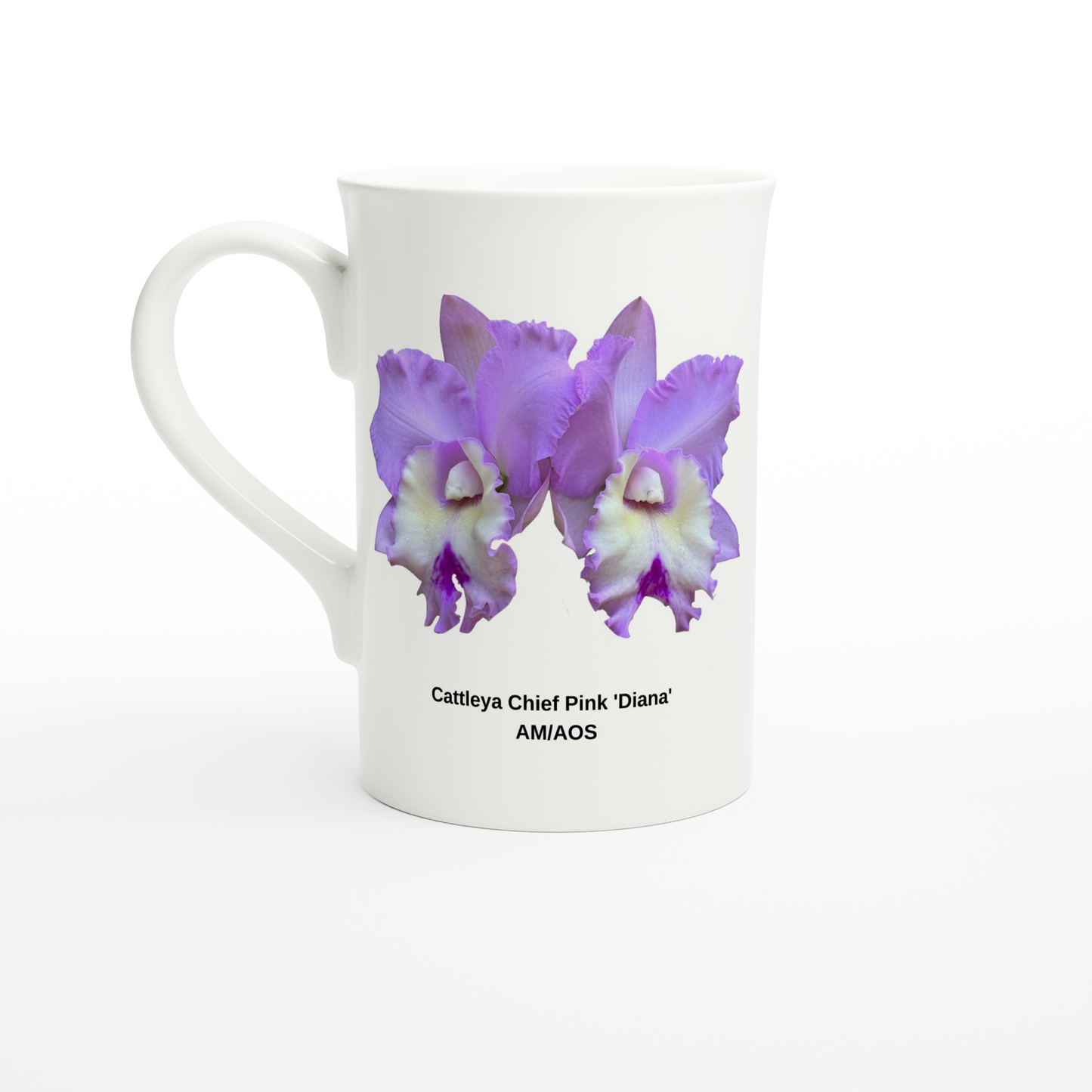 Cattleya Chief Pink 'Diana' Orchid Porcelain Mug