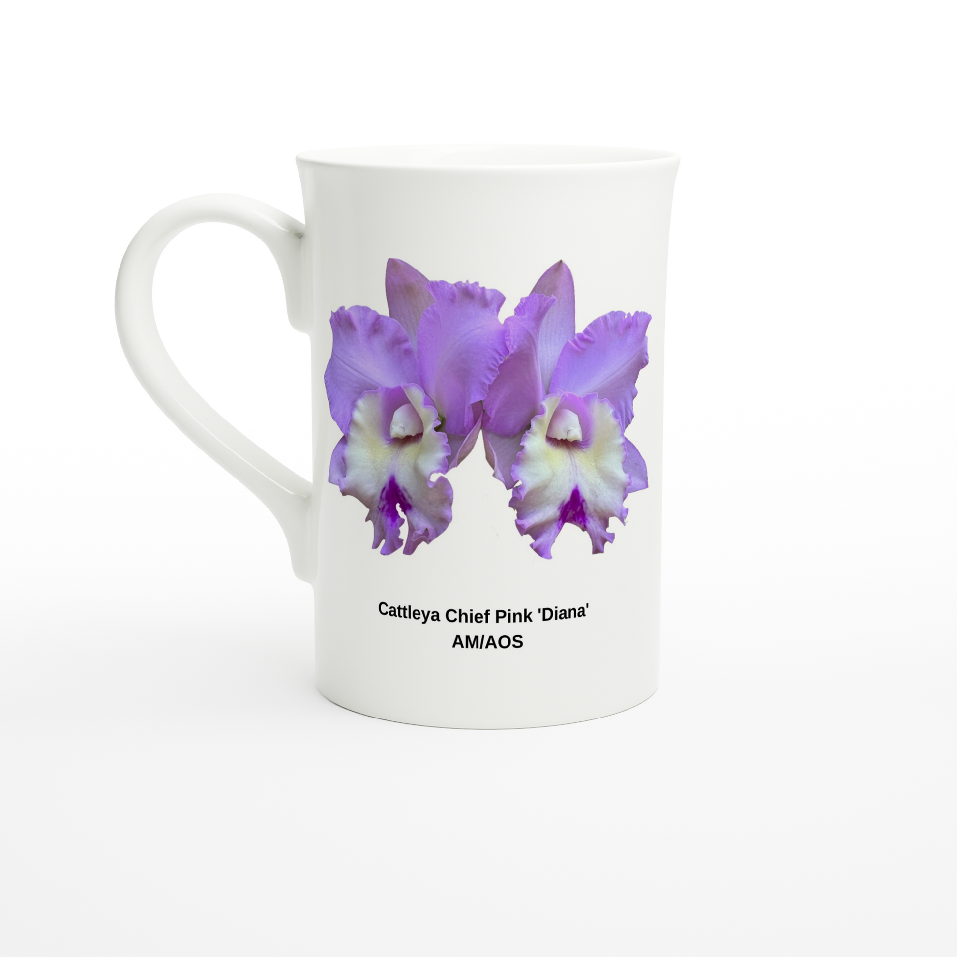 Cattleya Chief Pink 'Diana' Orchid Porcelain Mug