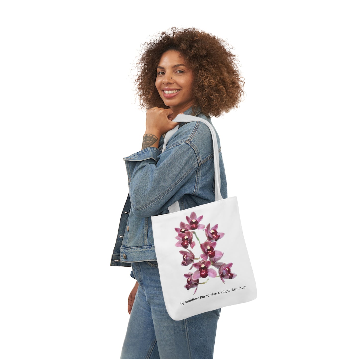 Cymbidium Paradisian Delight 'Stunner' Orchid White Tote Bag