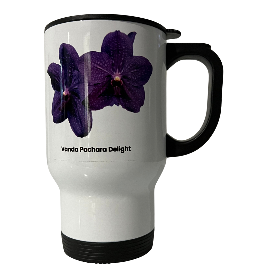 Vanda Pachara Delight Orchid Travel Mug