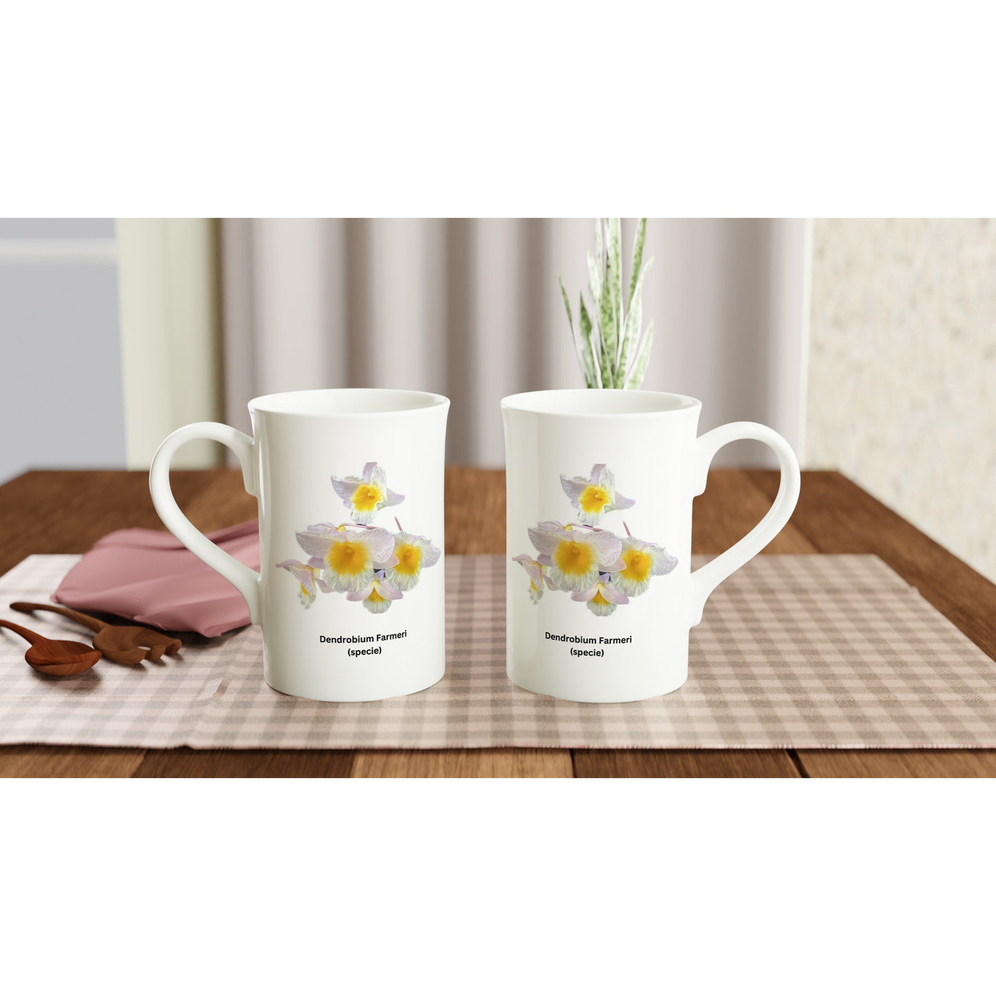 Dendrobium farmeri Orchid Porcelain Mug