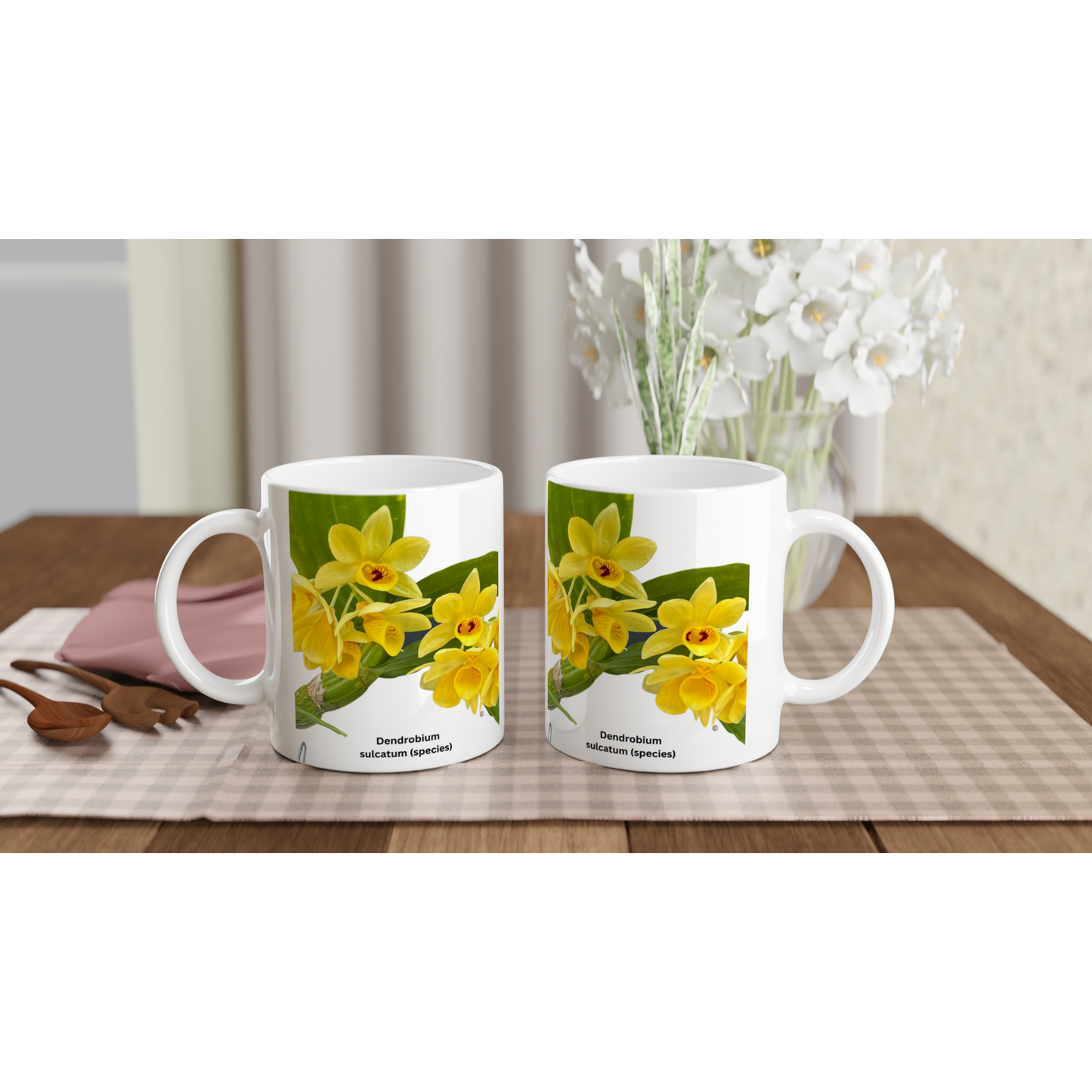 Dendrobium Sulcatum Orchid Coffee Mug