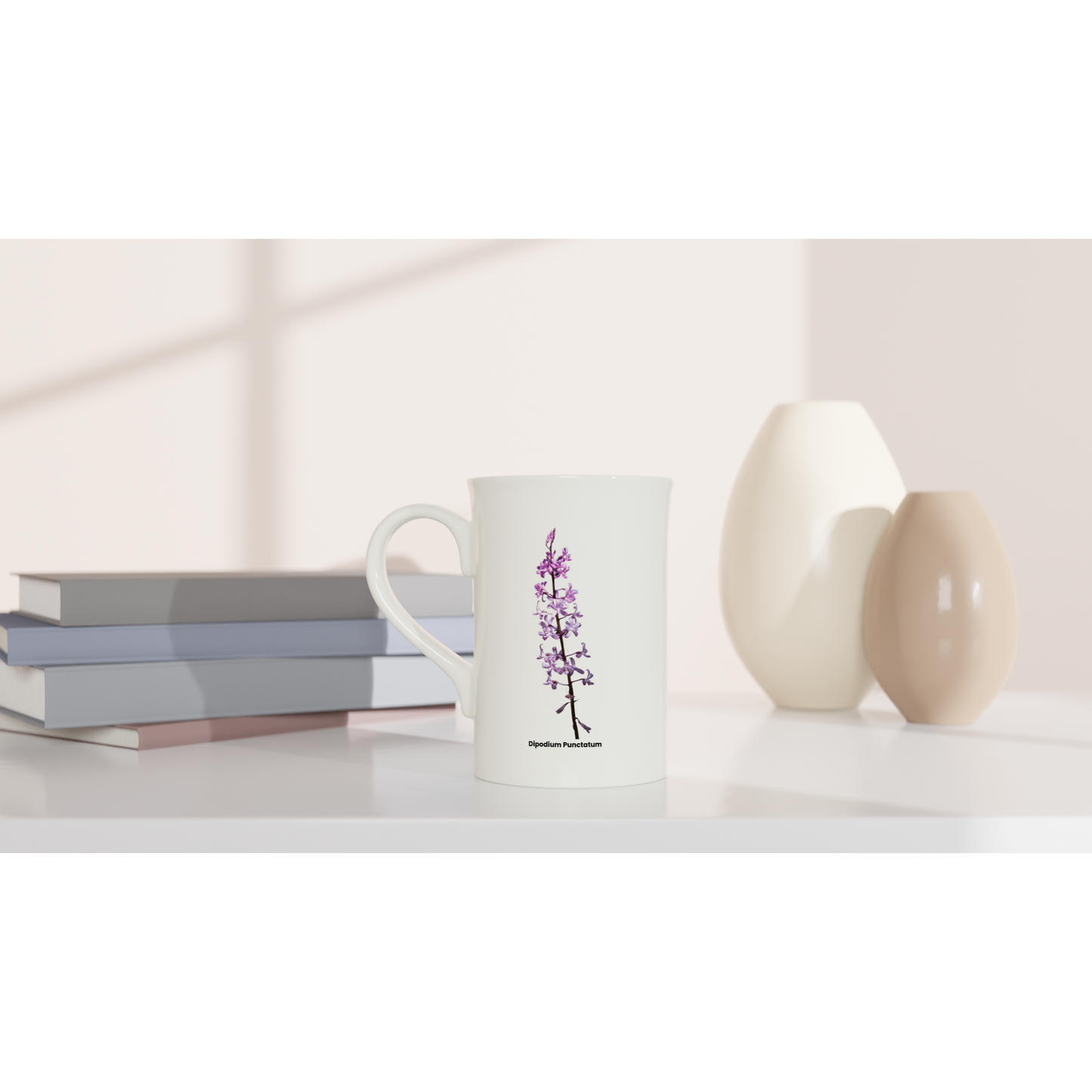 Dipodium Punctatum Orchid Porcelain Mug