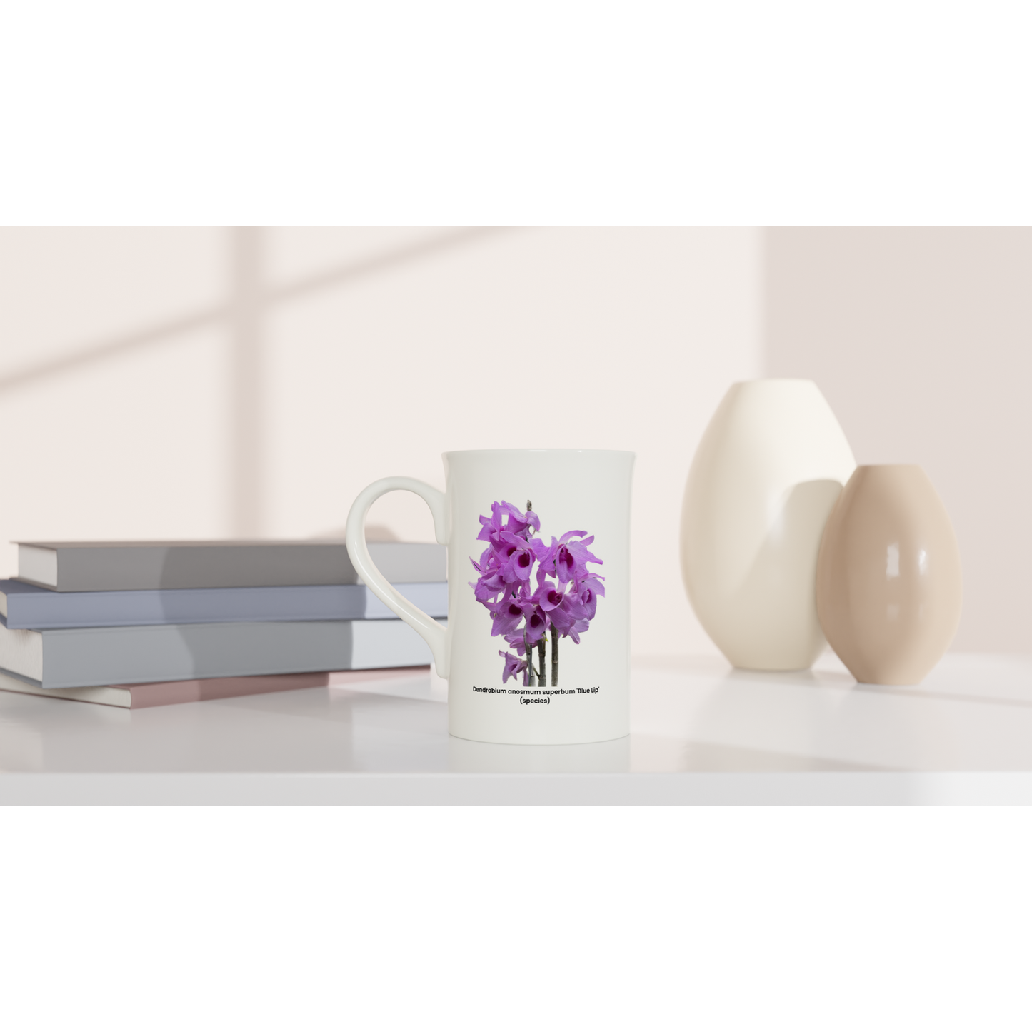 Dendrobium anosmum superbum 'Blue Lip' Orchid Porcelain Mug