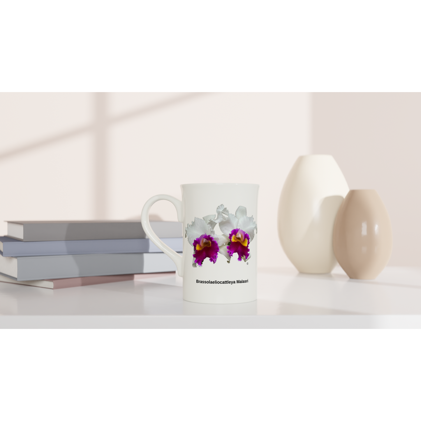 Brassolaeliocattleya Malasri Orchid Porcelain Mug