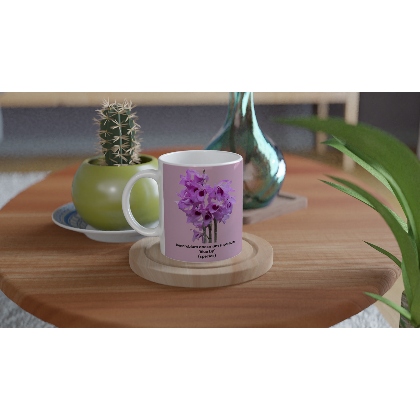 Dendrobium anosmum superbum 'Blue Lip' Orchid Pink Coffee Mug