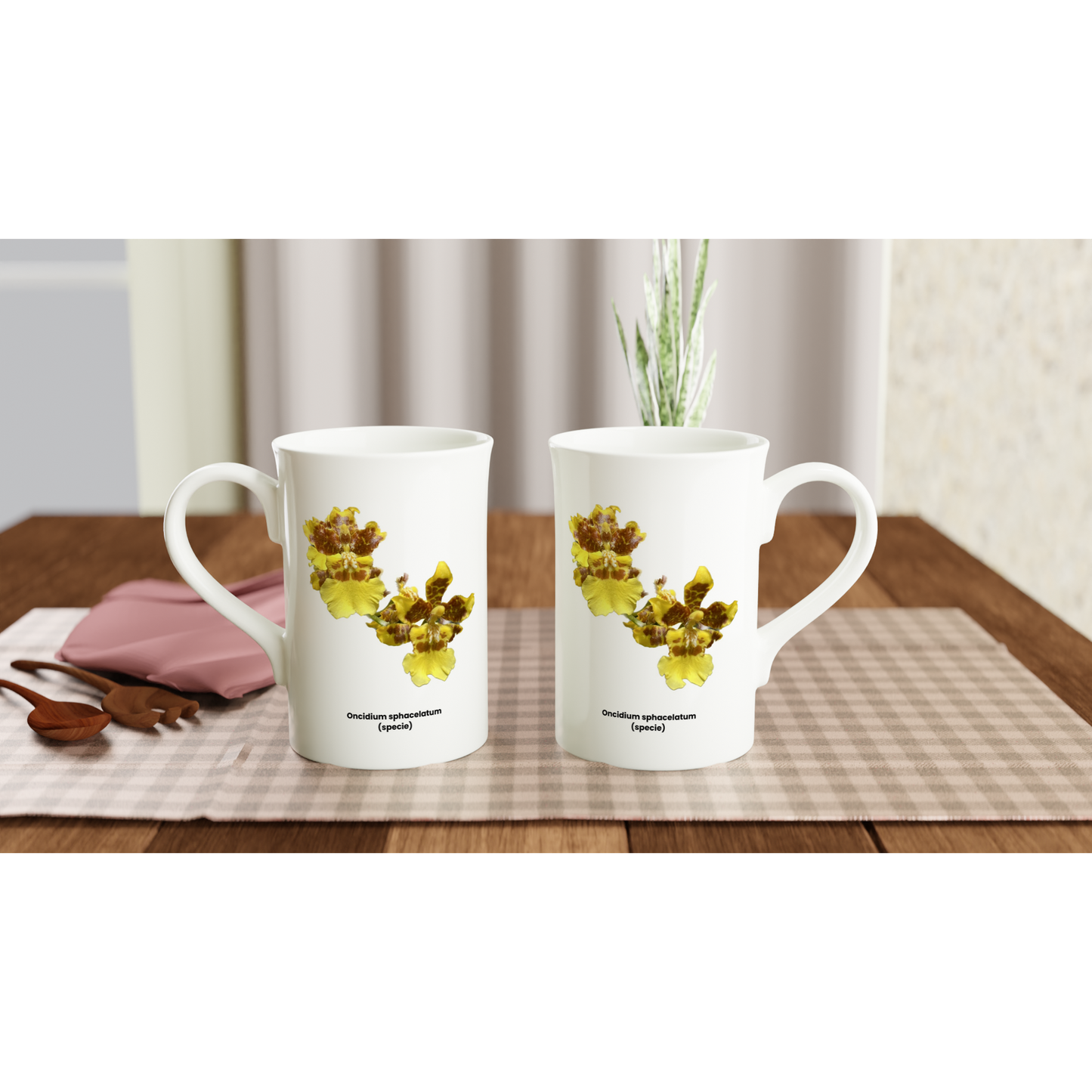 Oncidium sphacelatum Orchid Porcelain Mug