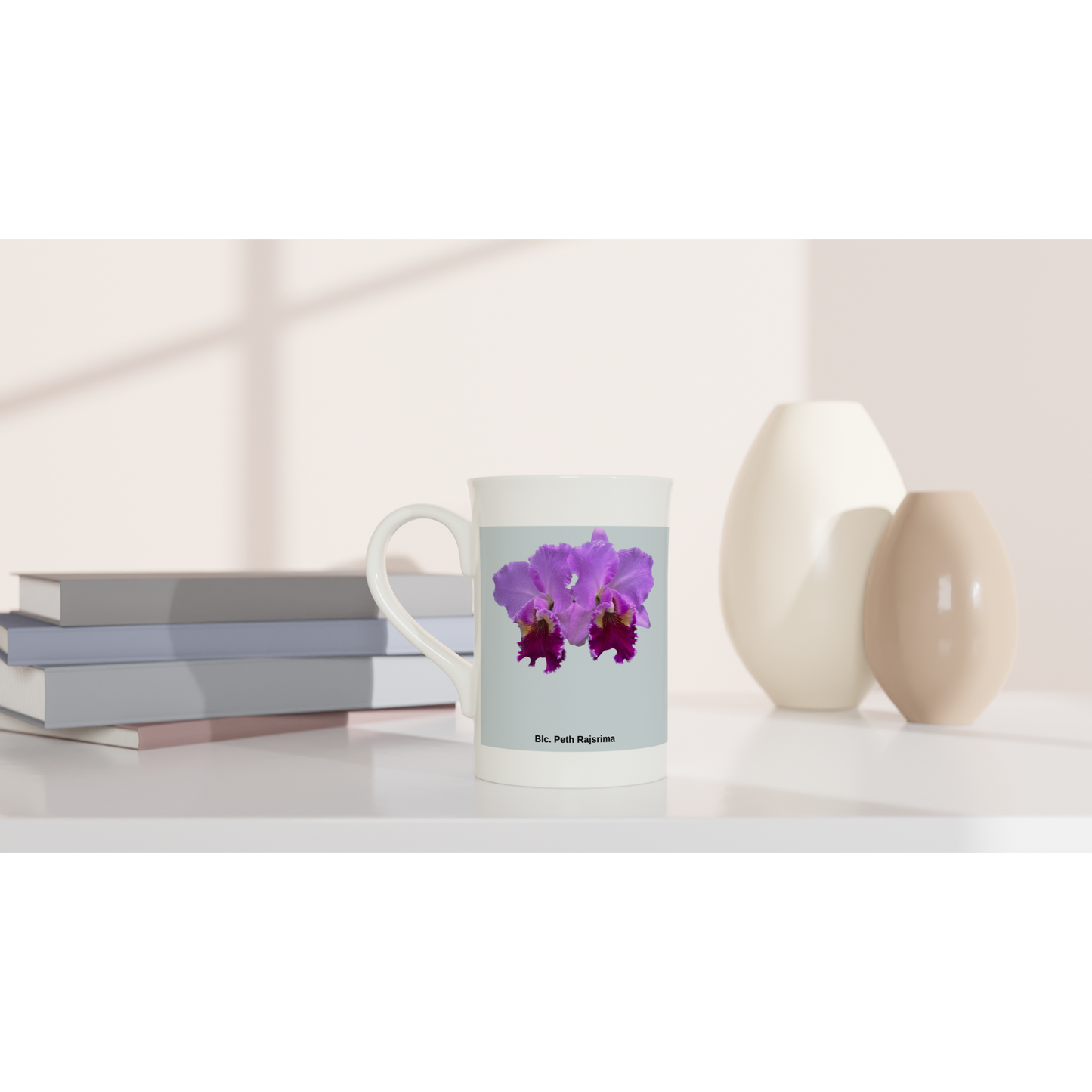 Brassolaeliocattleya Peth Rasjrima Orchid Blue Porcelain Mug