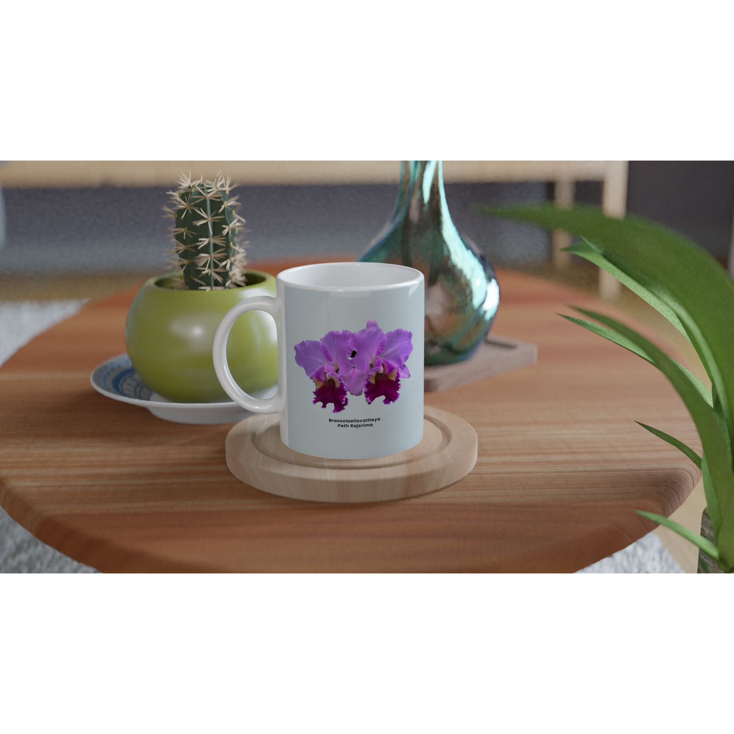 Brassolaeliocattleya Peth Rasjrima Orchid Blue Coffee Mug