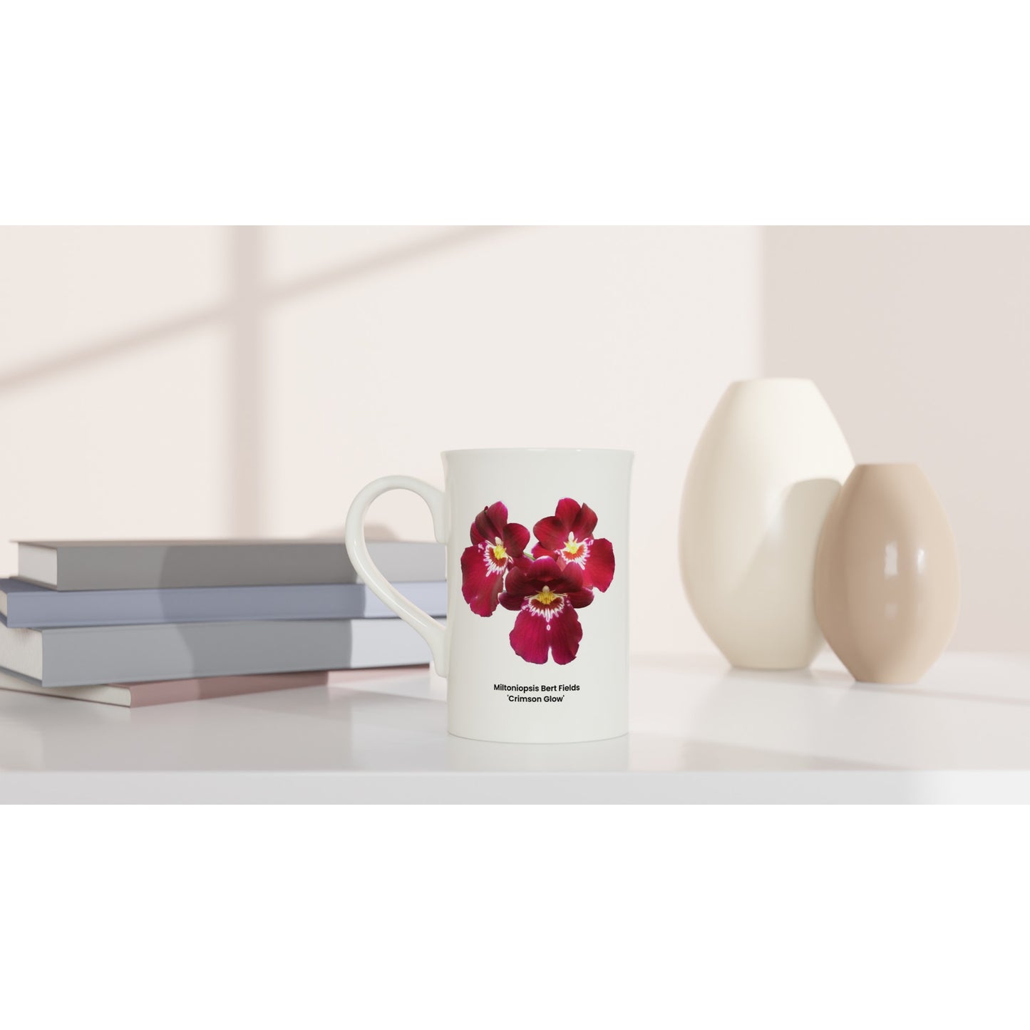 Miltoniopsis Bert Fields 'Crimson Glow' Orchid Porcelain Mug