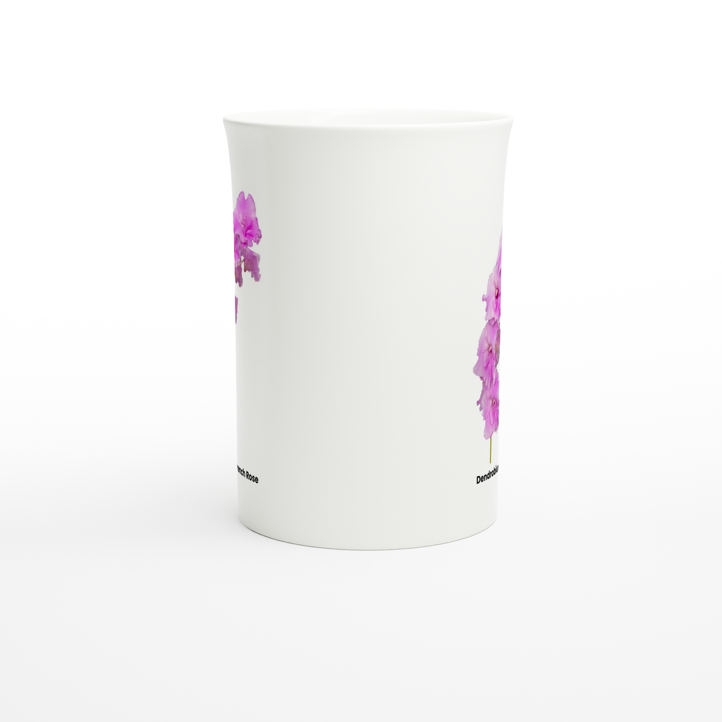 Dendrobium French Rose Orchid Porcelain Mug