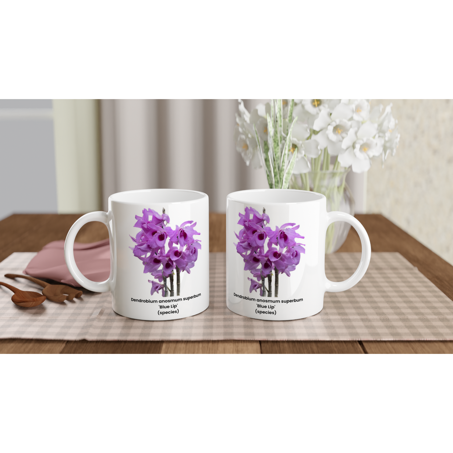 Dendrobium anosmum superbum 'Blue Lip' Orchid Coffee Mug