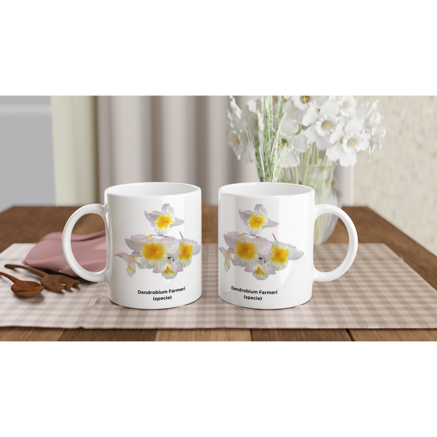 Dendrobium farmeri Orchid Coffee Mug