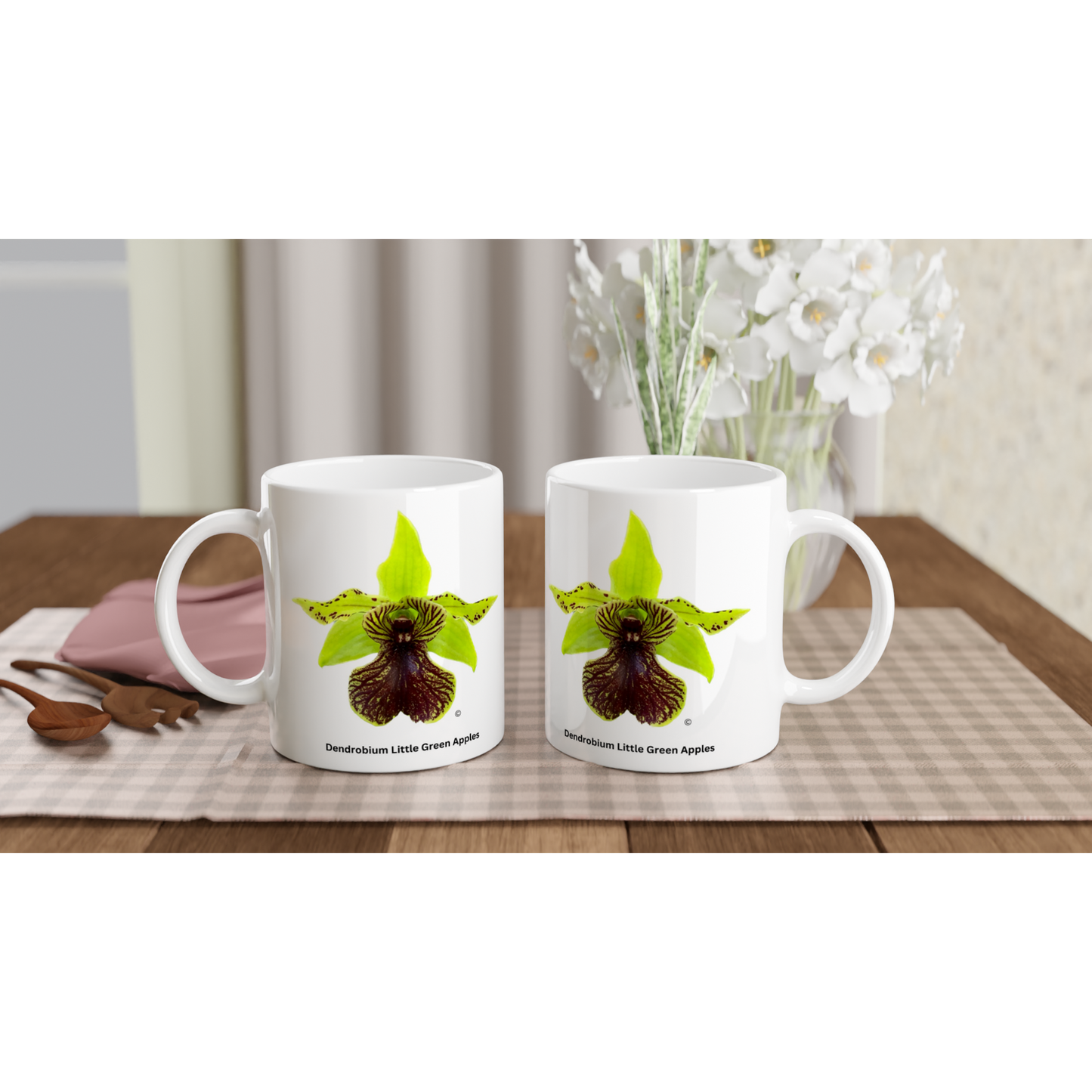 Dendrobium Little Green Apples Orchid Coffee Mug