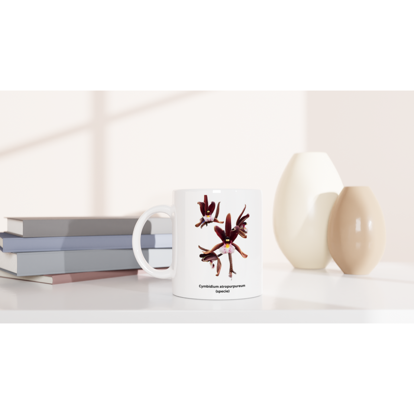 Cymbidium atropurpureum Orchid Coffee Mug