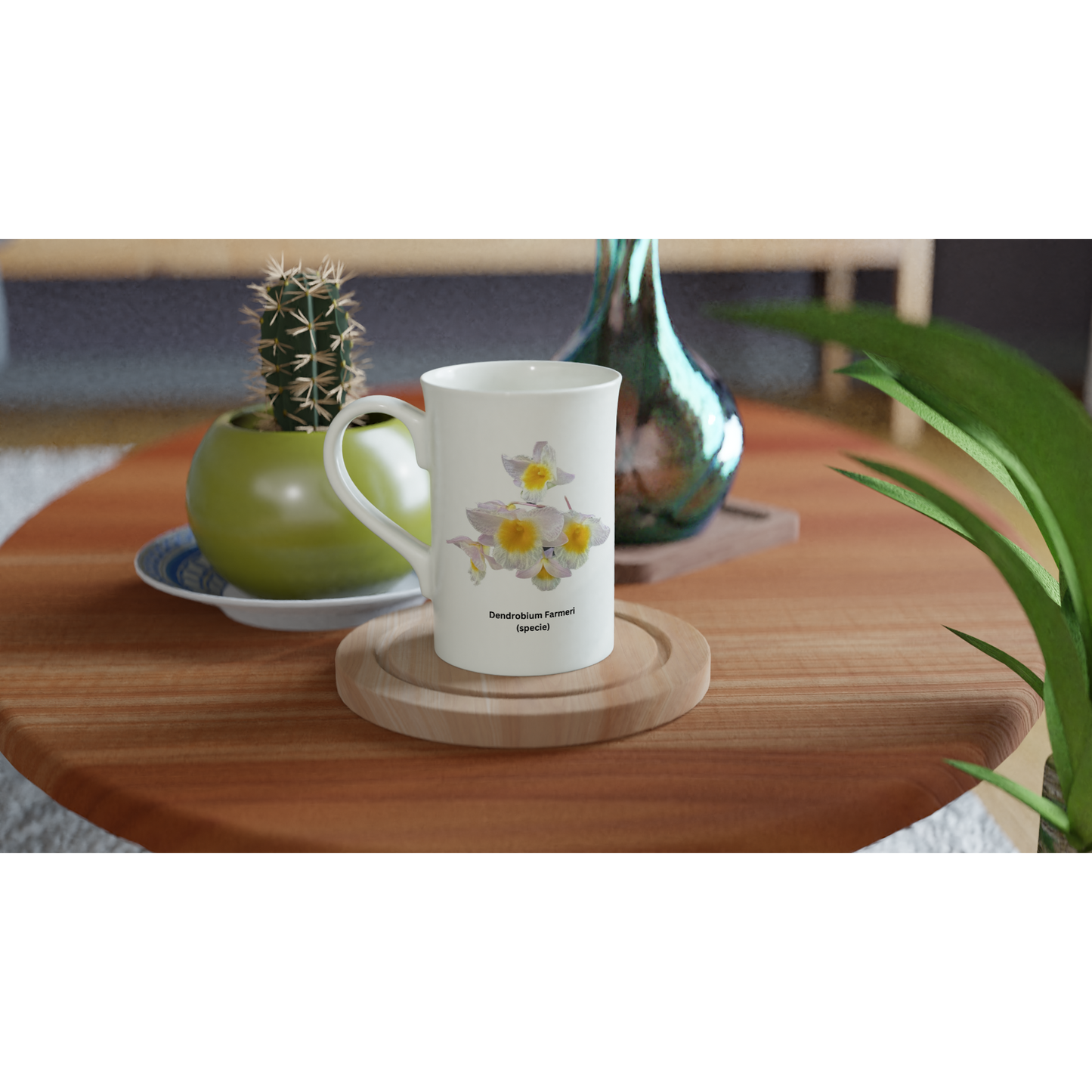 Dendrobium farmeri Orchid Porcelain Mug