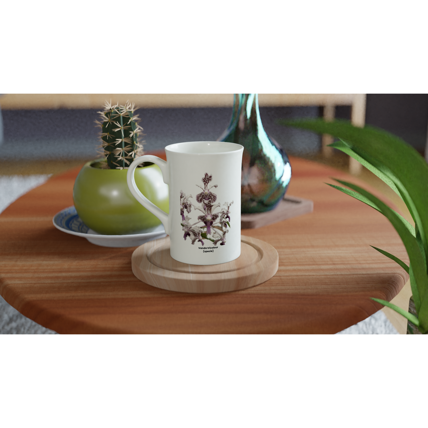 Vanda tricolor Orchid Porcelain Mug