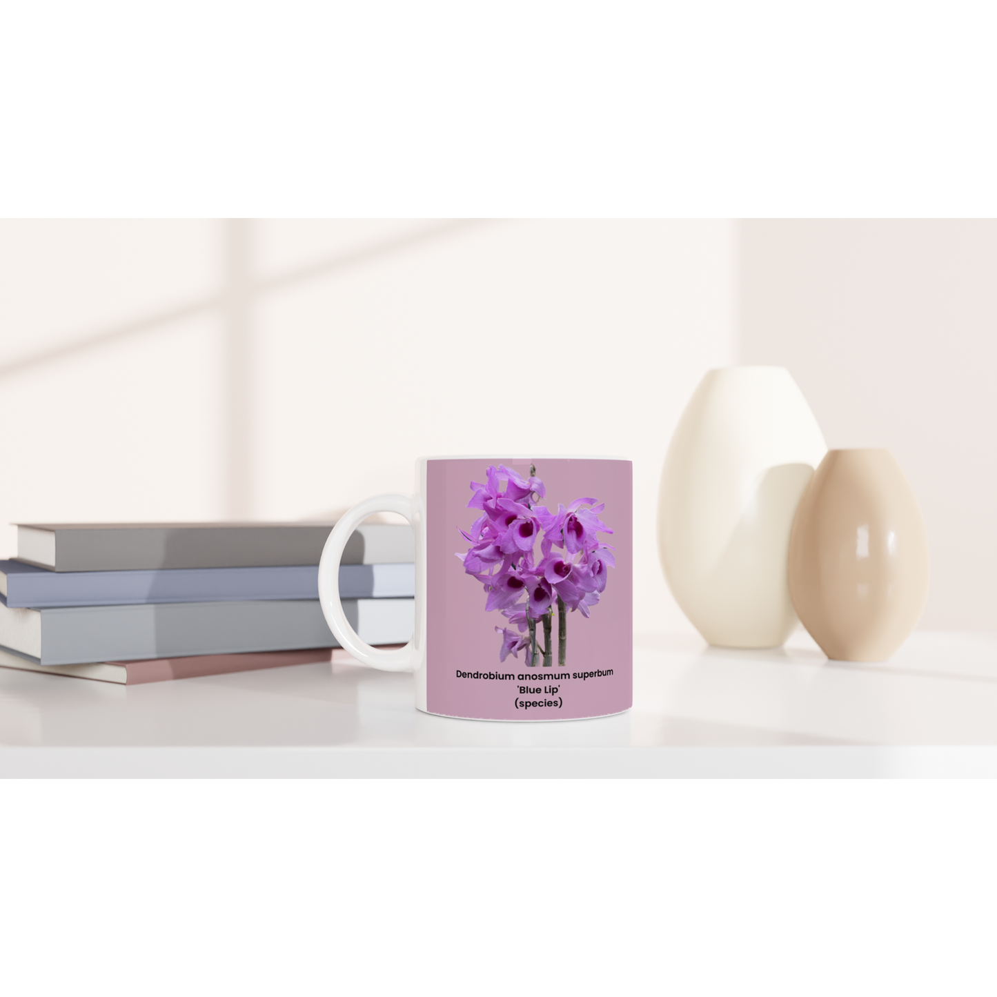 Dendrobium anosmum superbum 'Blue Lip' Orchid Pink Coffee Mug