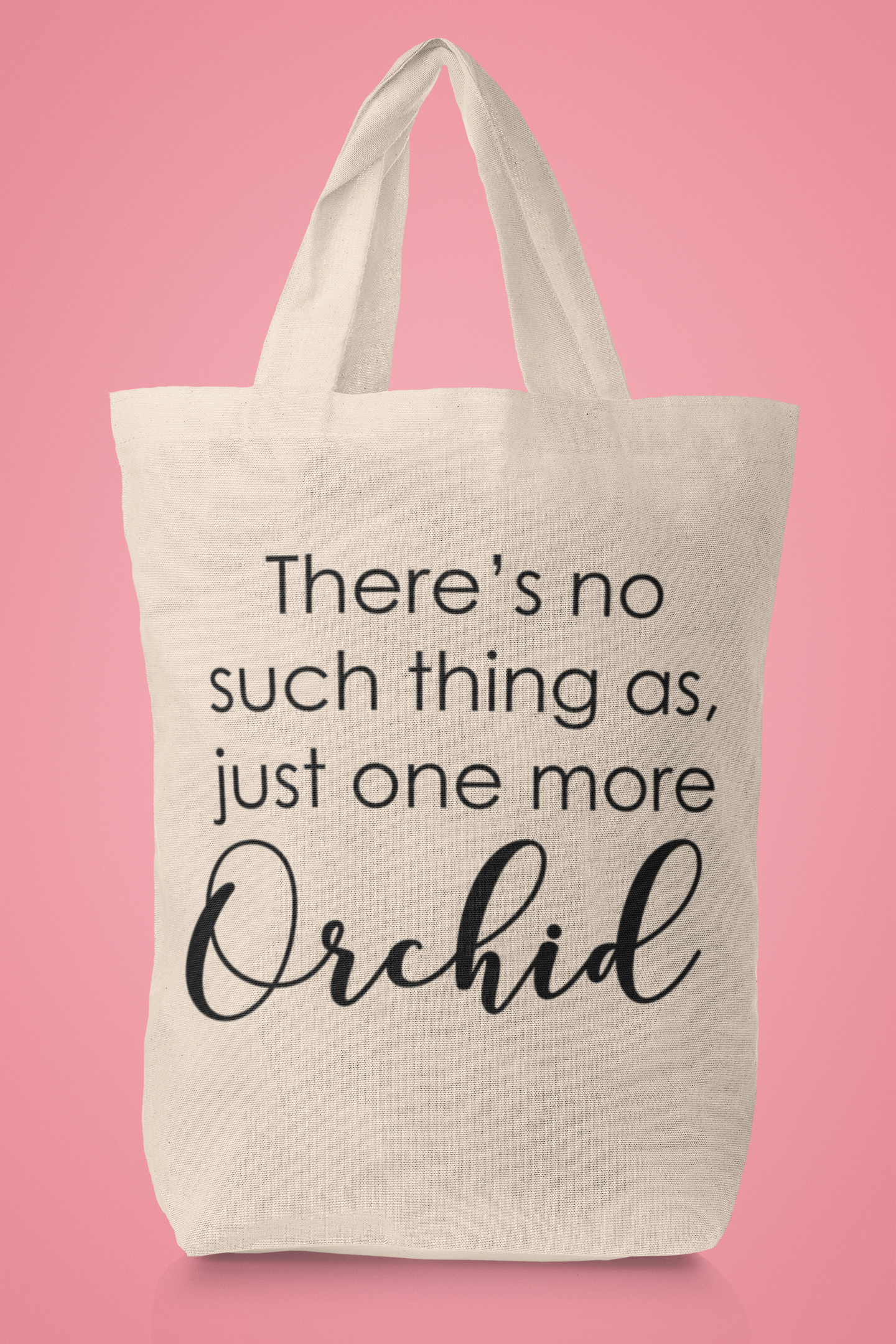 Just One More Orchid Beige Tote Bag