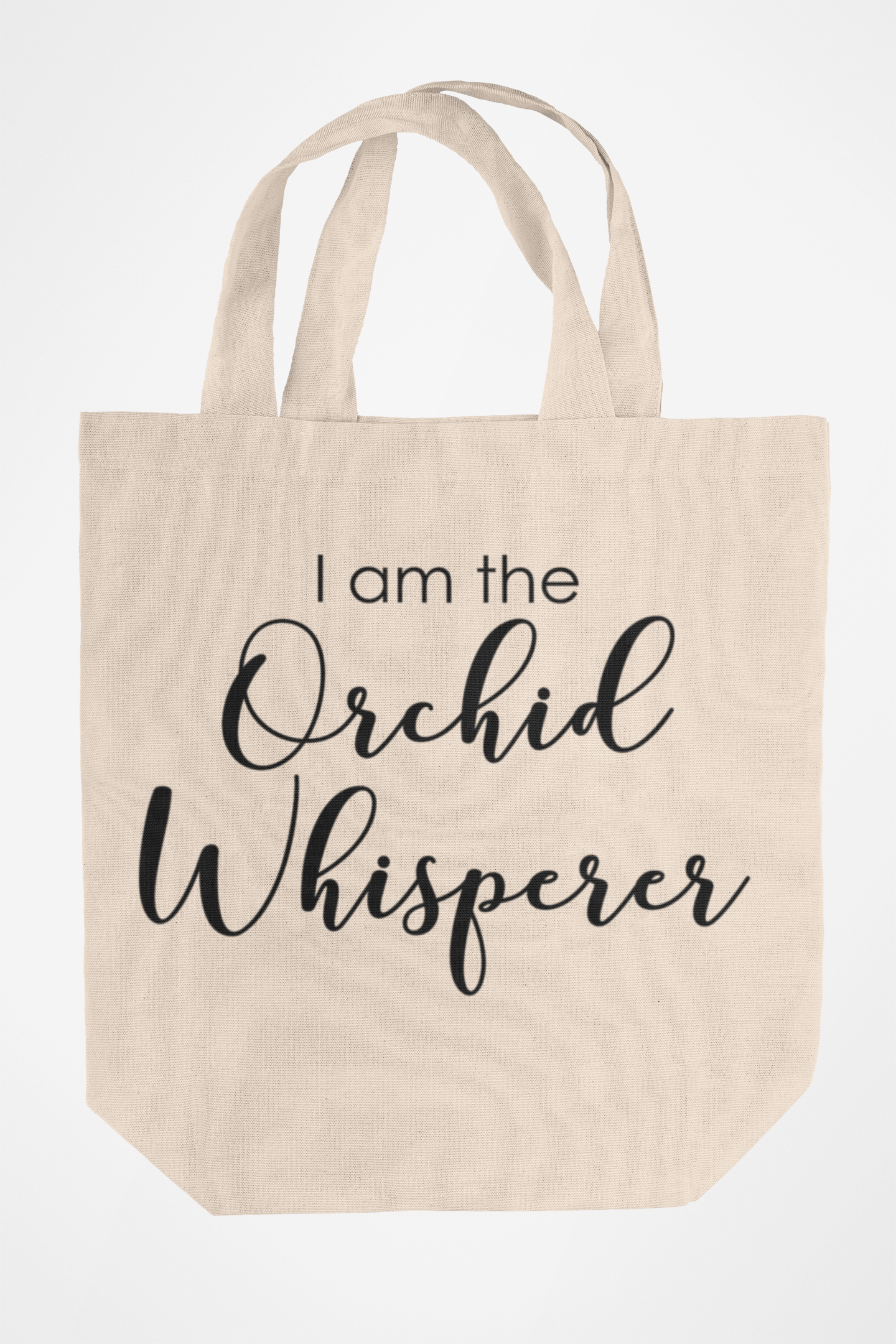 The Orchid Whisperer Beige Tote Back