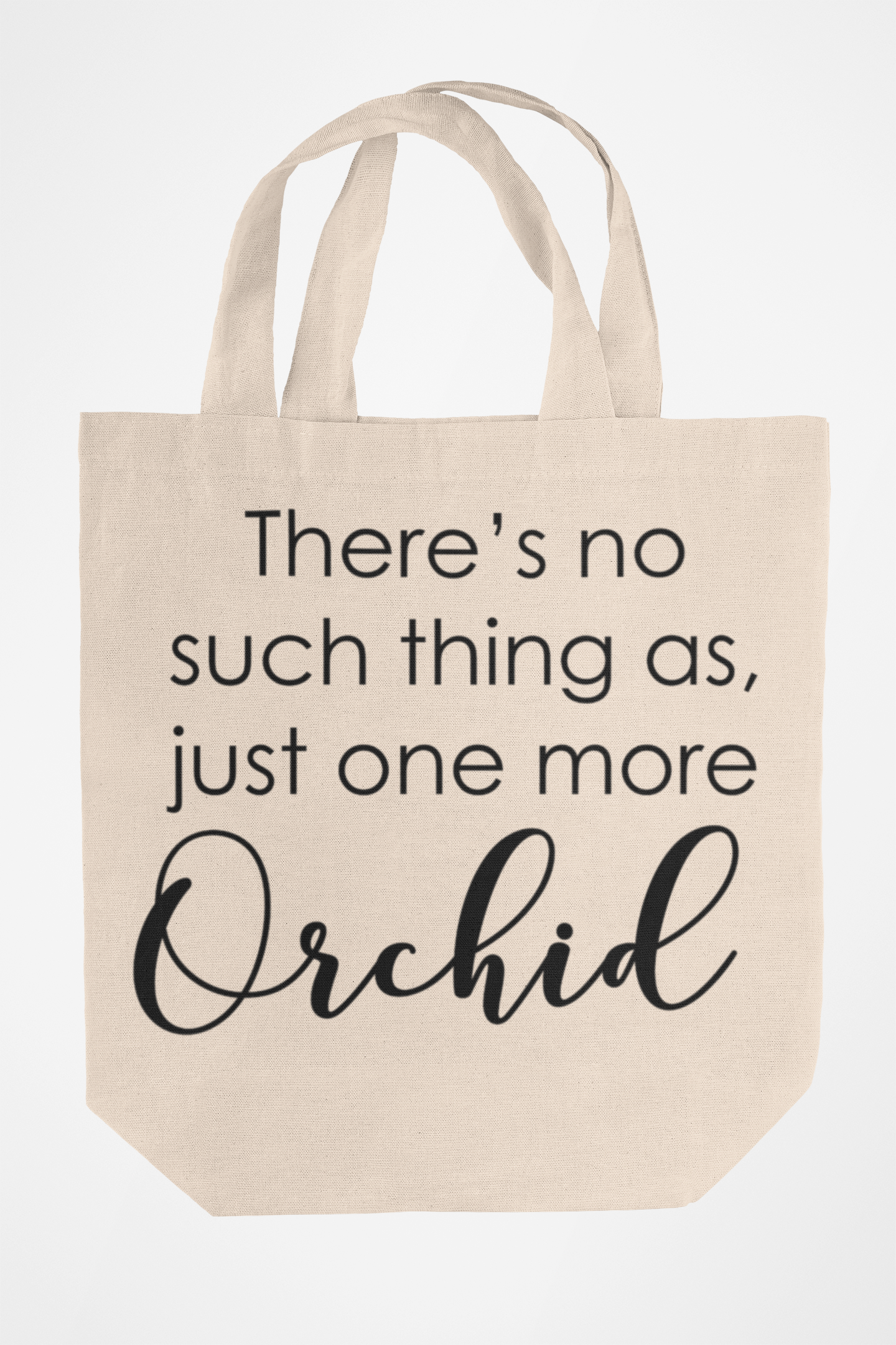 Just One More Orchid Beige Tote Bag