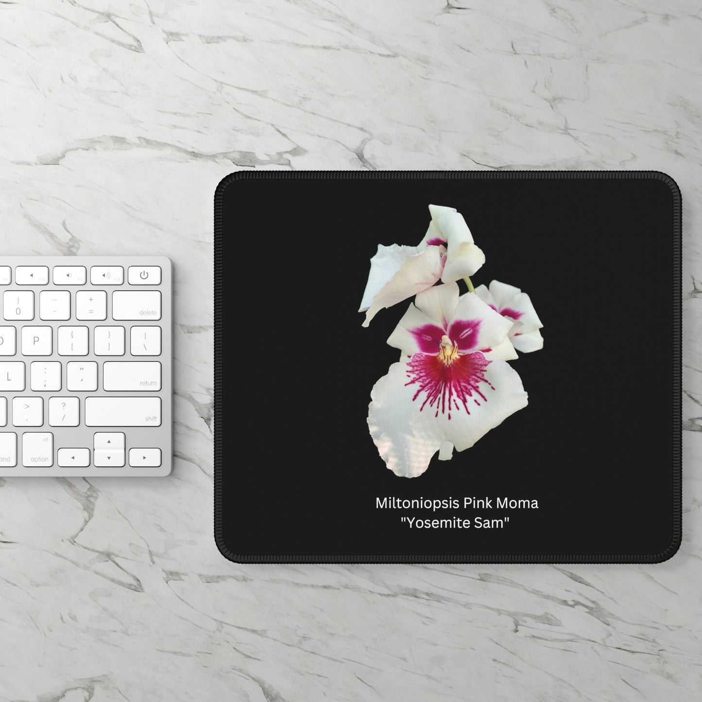 Miltoniopsis Pink Moma "Yosemite Sam" Orchid Mouse Pad