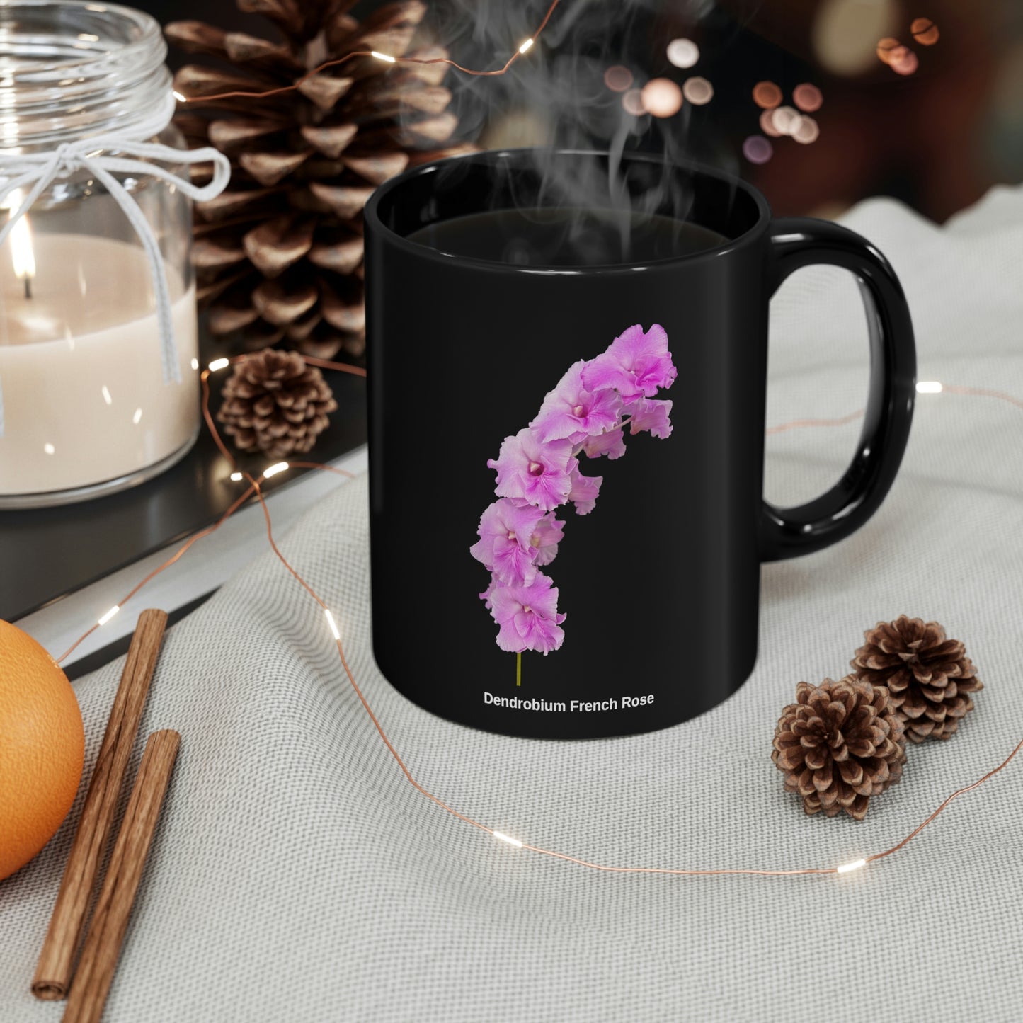 Dendrobium French Rose Orchid Coffee Mug