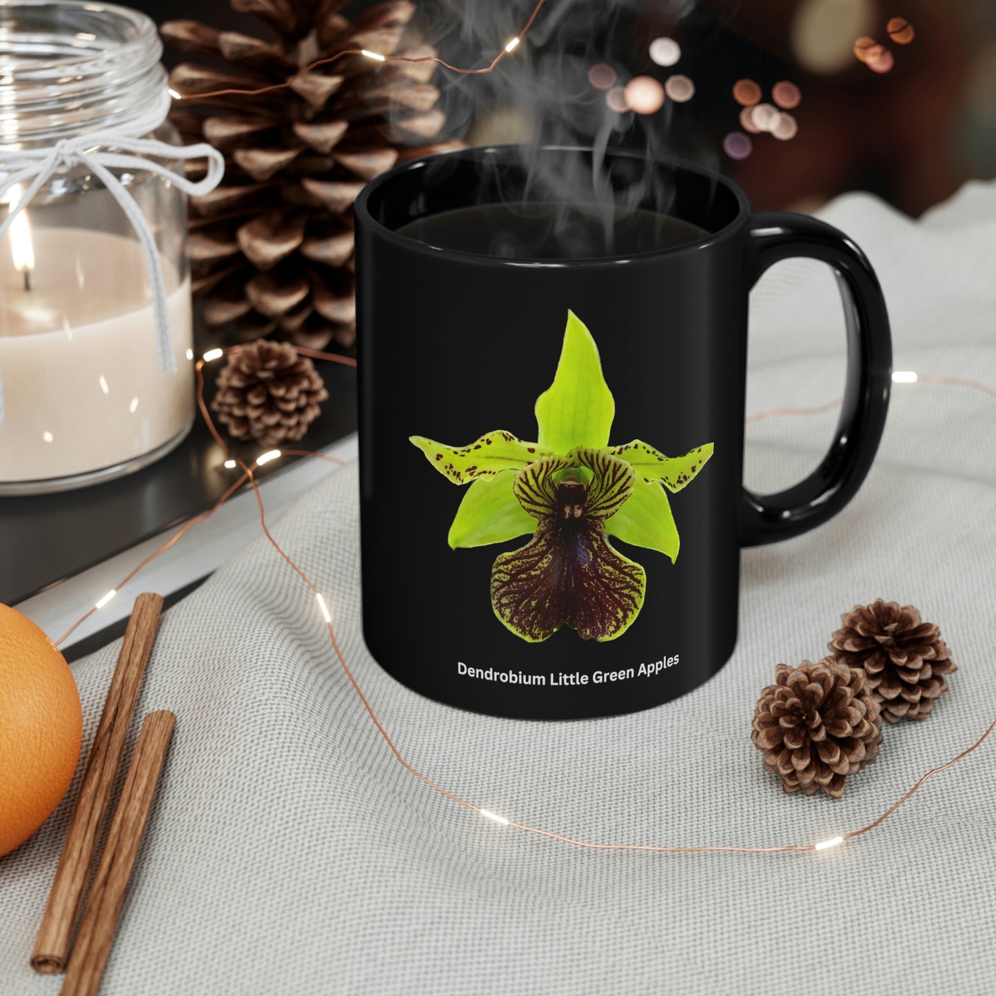 Dendrobium Little Green Apples Orchid Coffee Mug