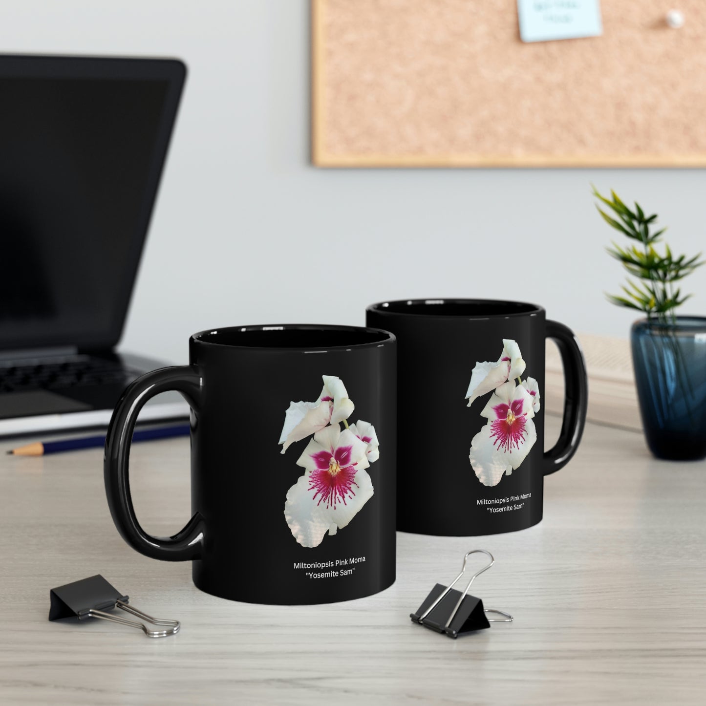 Miltoniopsis Pink Moma "Yosemite Sam" Orchid Coffee Mug