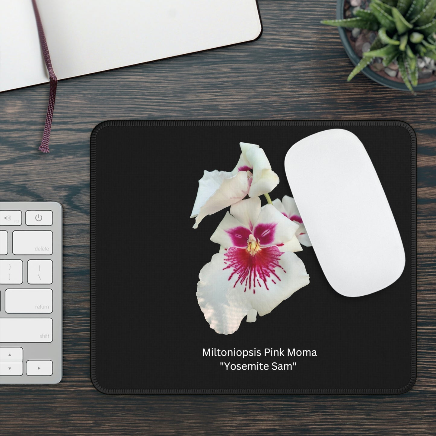 Miltoniopsis Pink Moma "Yosemite Sam" Orchid Mouse Pad